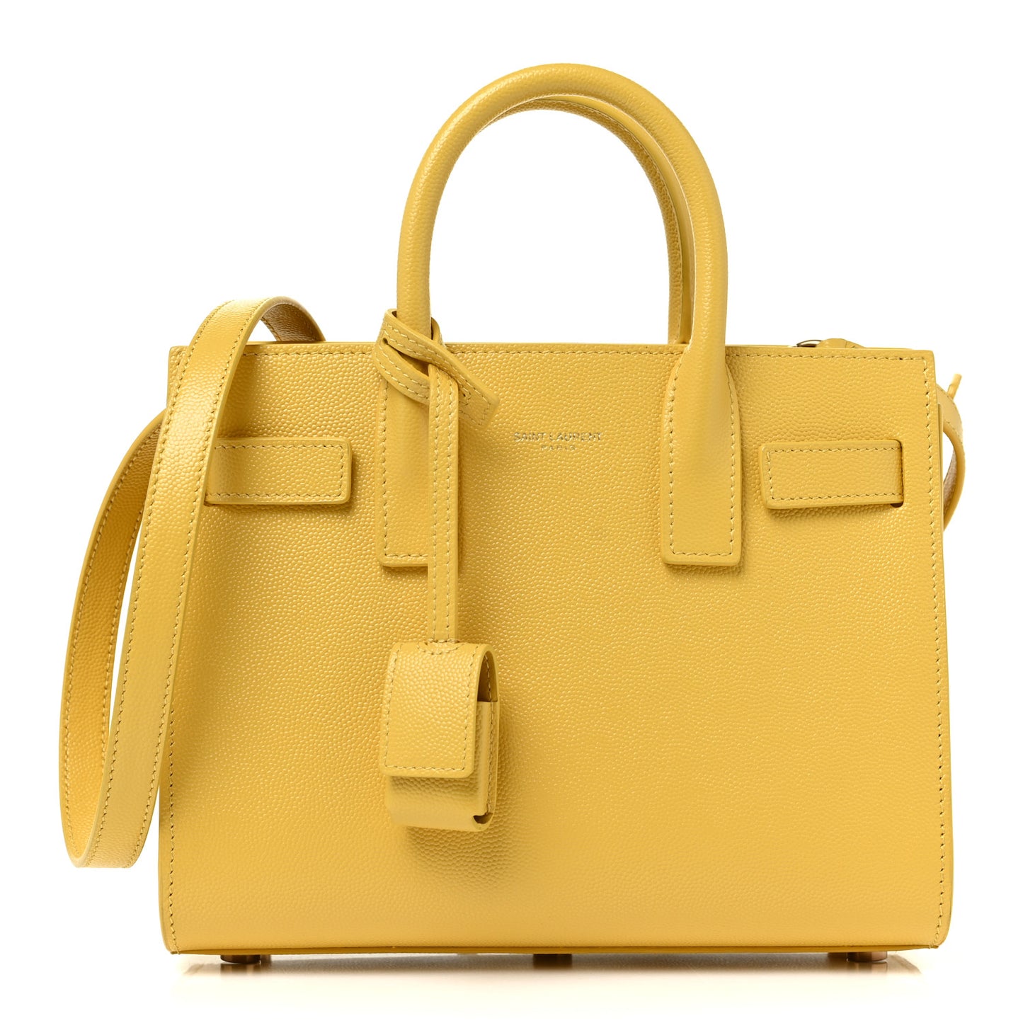 Grained Calfskin Nano Sac De Jour Jaune