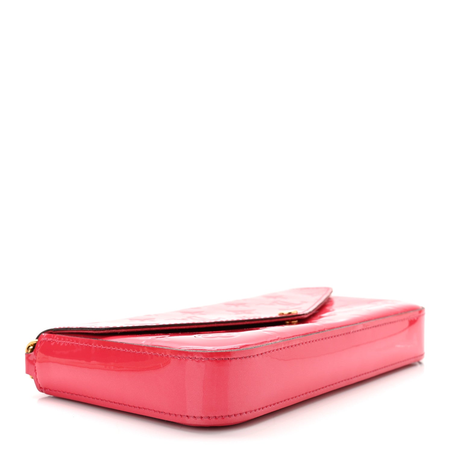 Louis Vuitton Vernis Felicie Pochette Chain Wallet Hot Pink 5 of 11