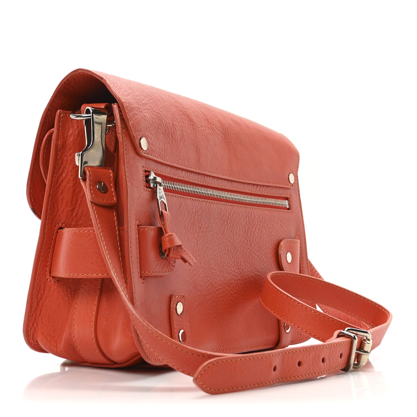Calfskin Mini PS11 Classic Shoulder Bag Tangerine