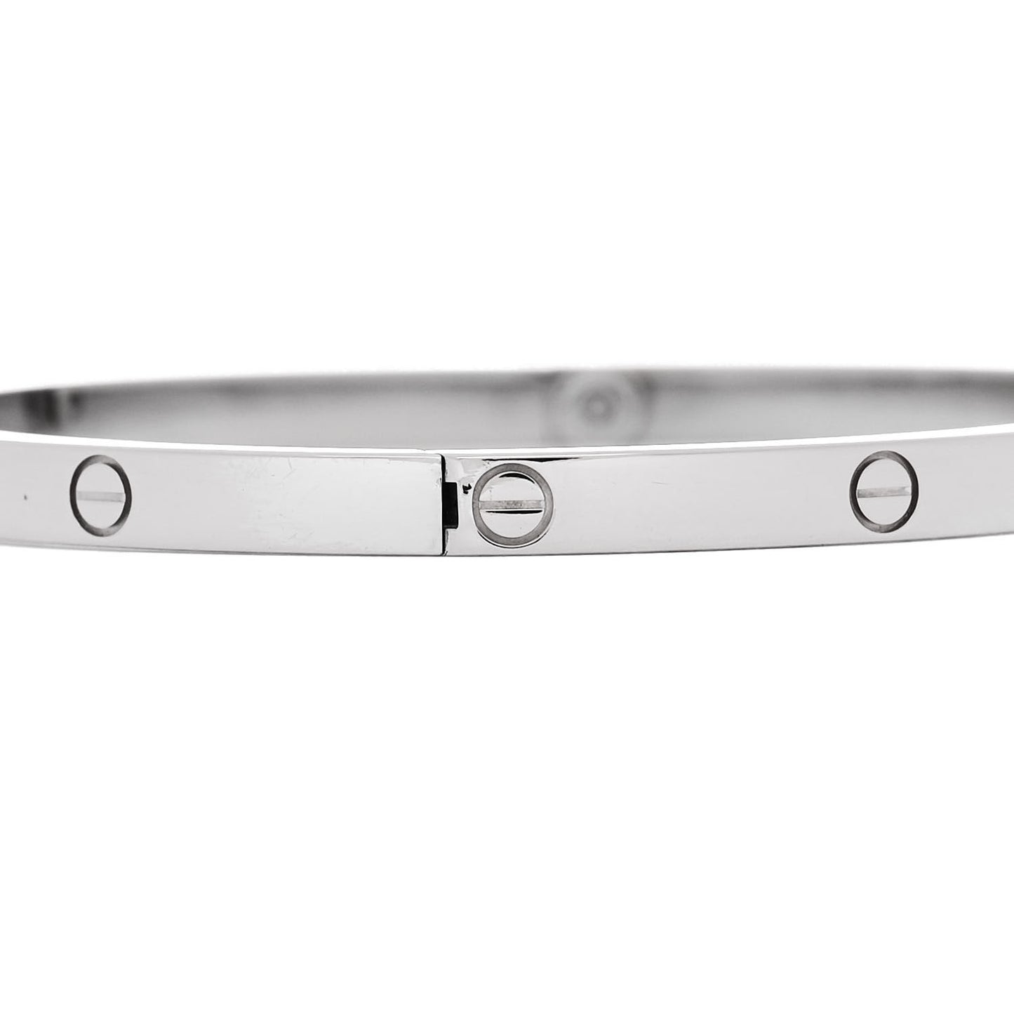 18K White Gold Small LOVE Bracelet 17