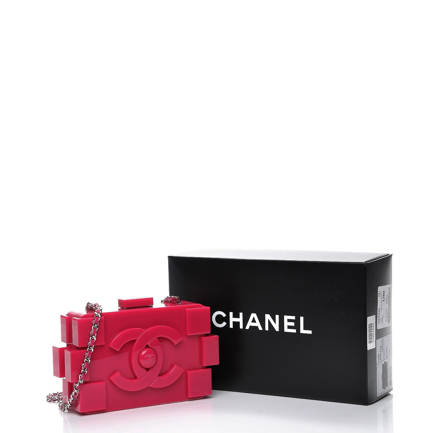 Plexiglass Boy Brick Lego Clutch Pink