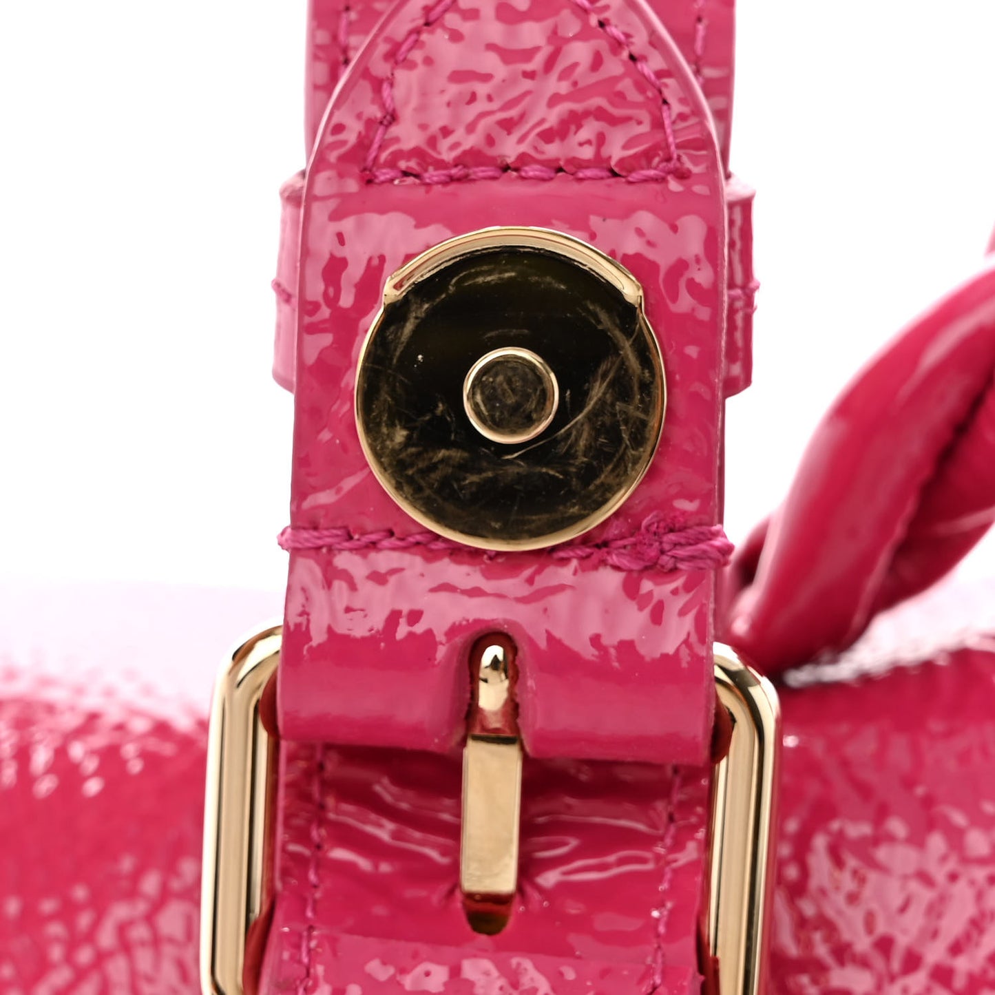 Spongy Patent Small Alexa Pink