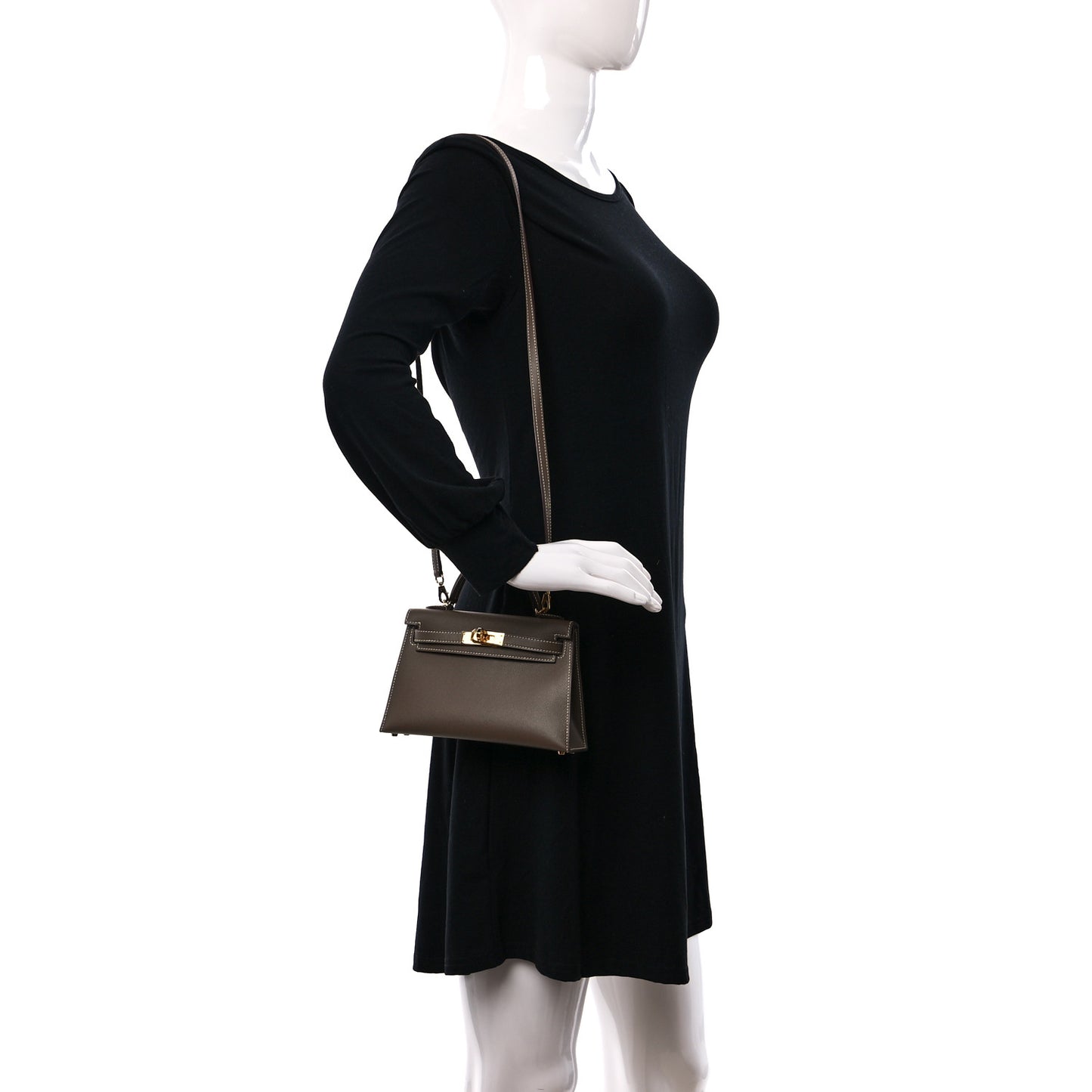 Epsom Mini Kelly Sellier 20 Etoupe