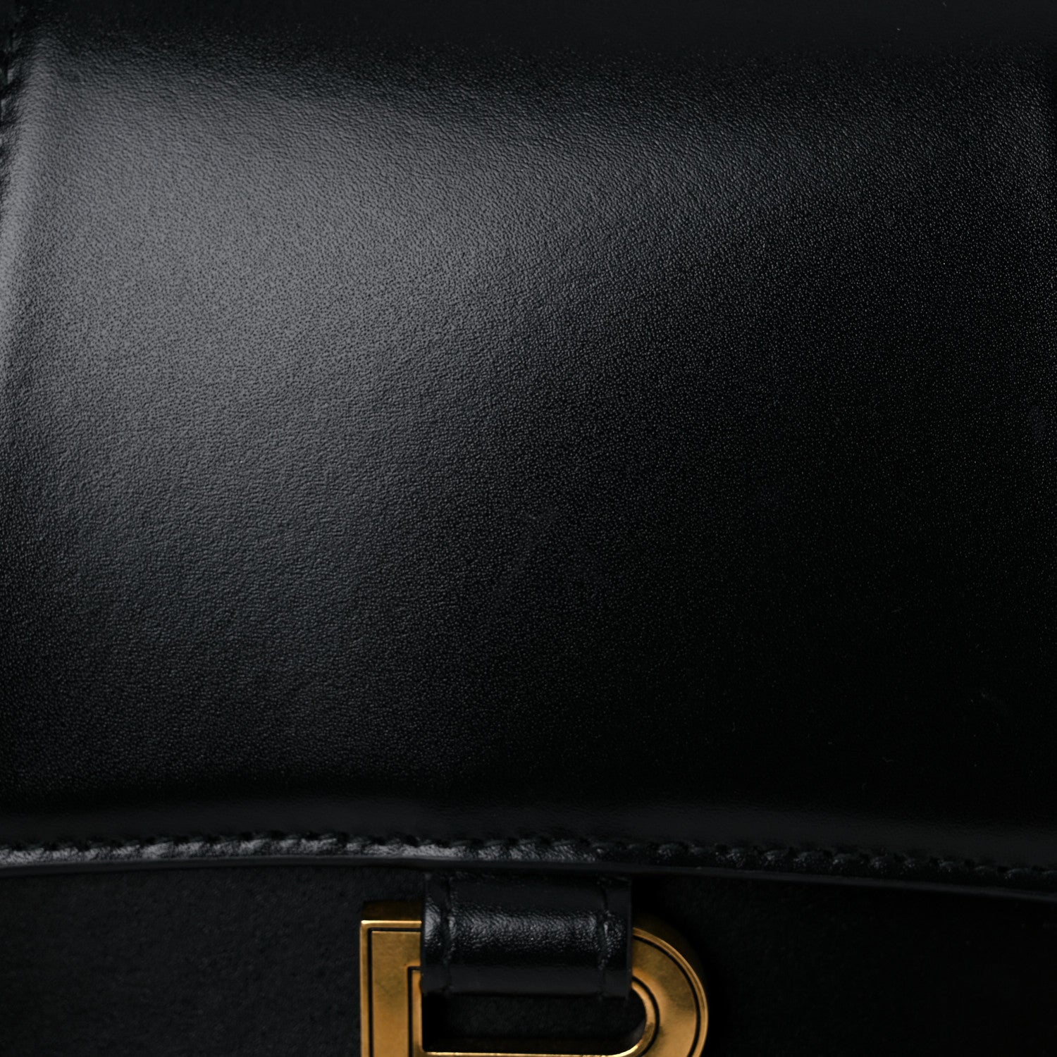 Balenciaga Shiny Box Calfskin Small Hourglass Top Handle Bag Black 15 of 15