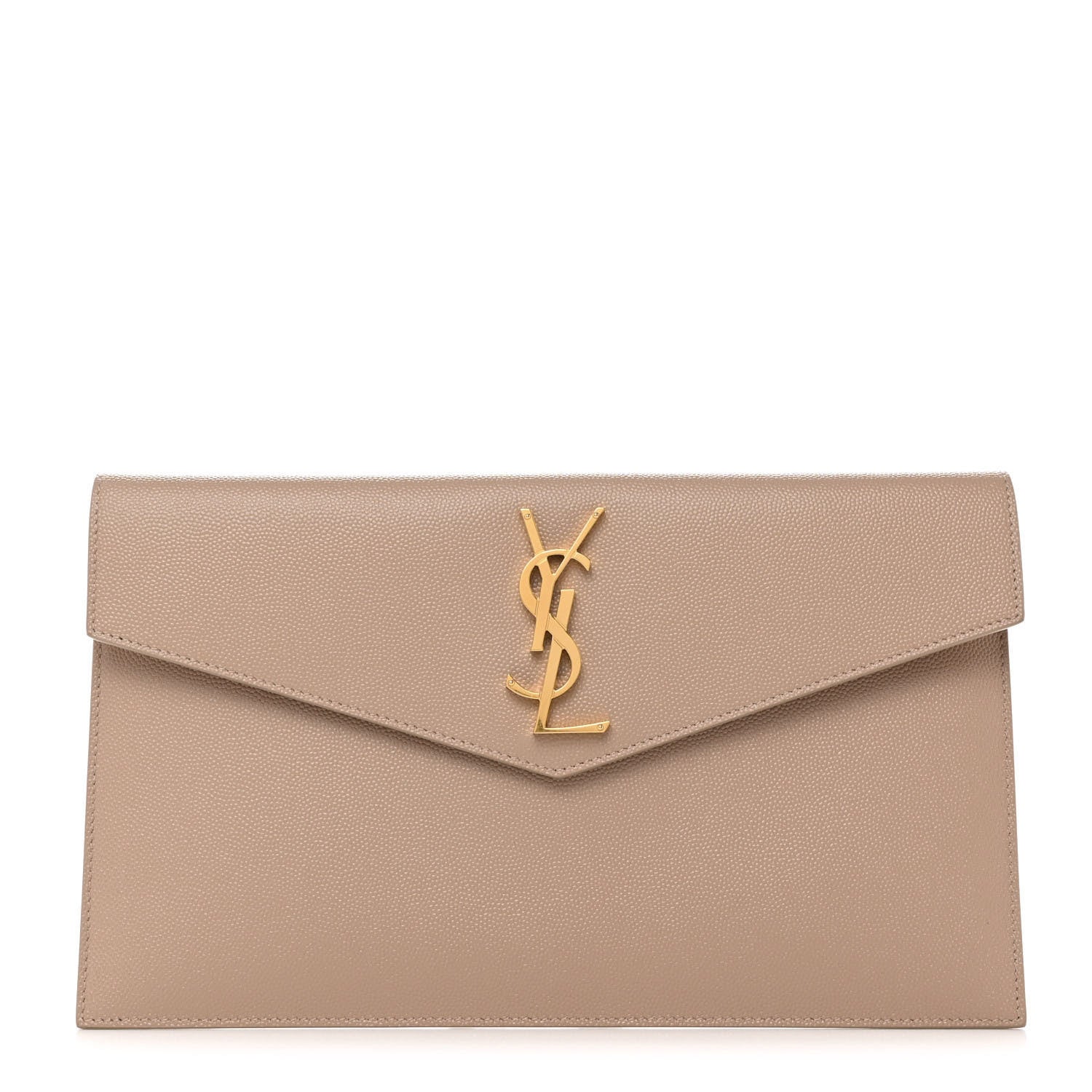 Saint Laurent Grain De Poudre Uptown Pouch Taupe 1 of 9