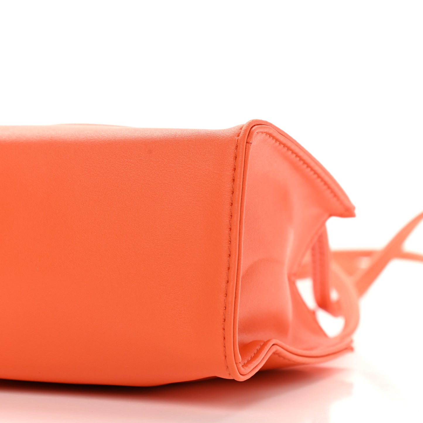 Vegan Leather Small Shopping Bag Orange