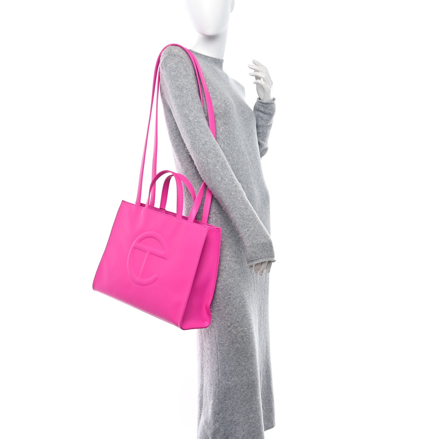 Vegan Leather Medium Shopping Bag Azalea
