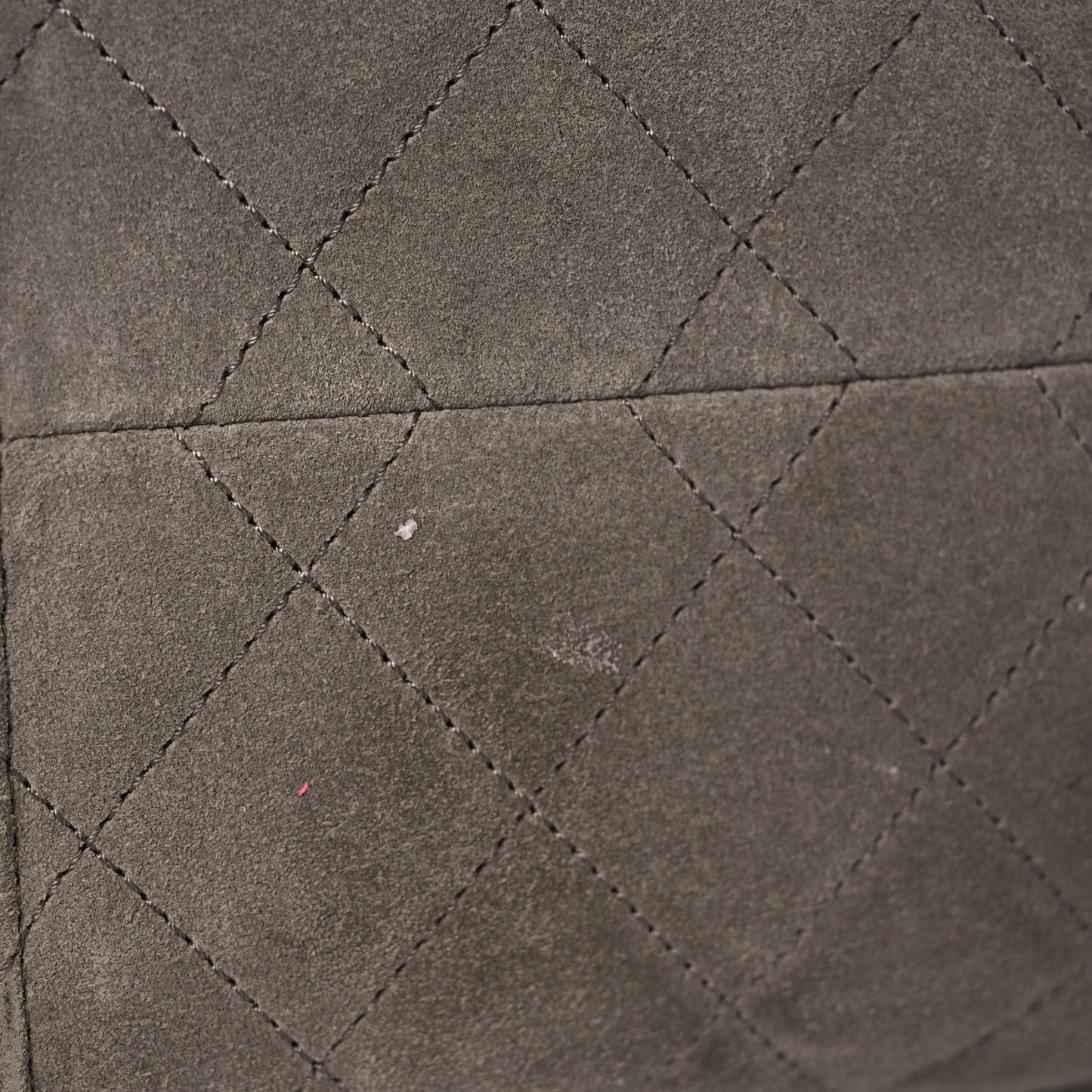 Suede Quilted Small Chanel 25 Handbag Grey