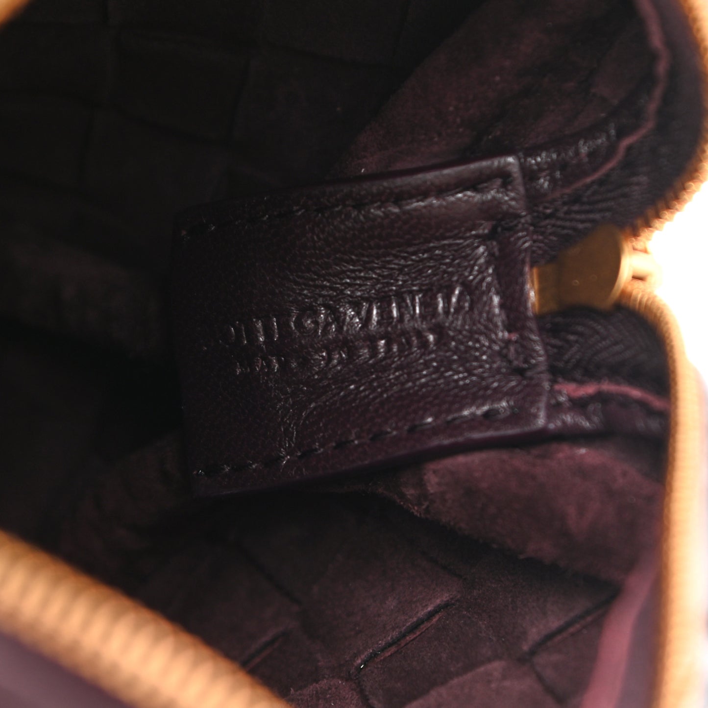 Nappa Intrecciato Mini Loop Camera Bag Grape