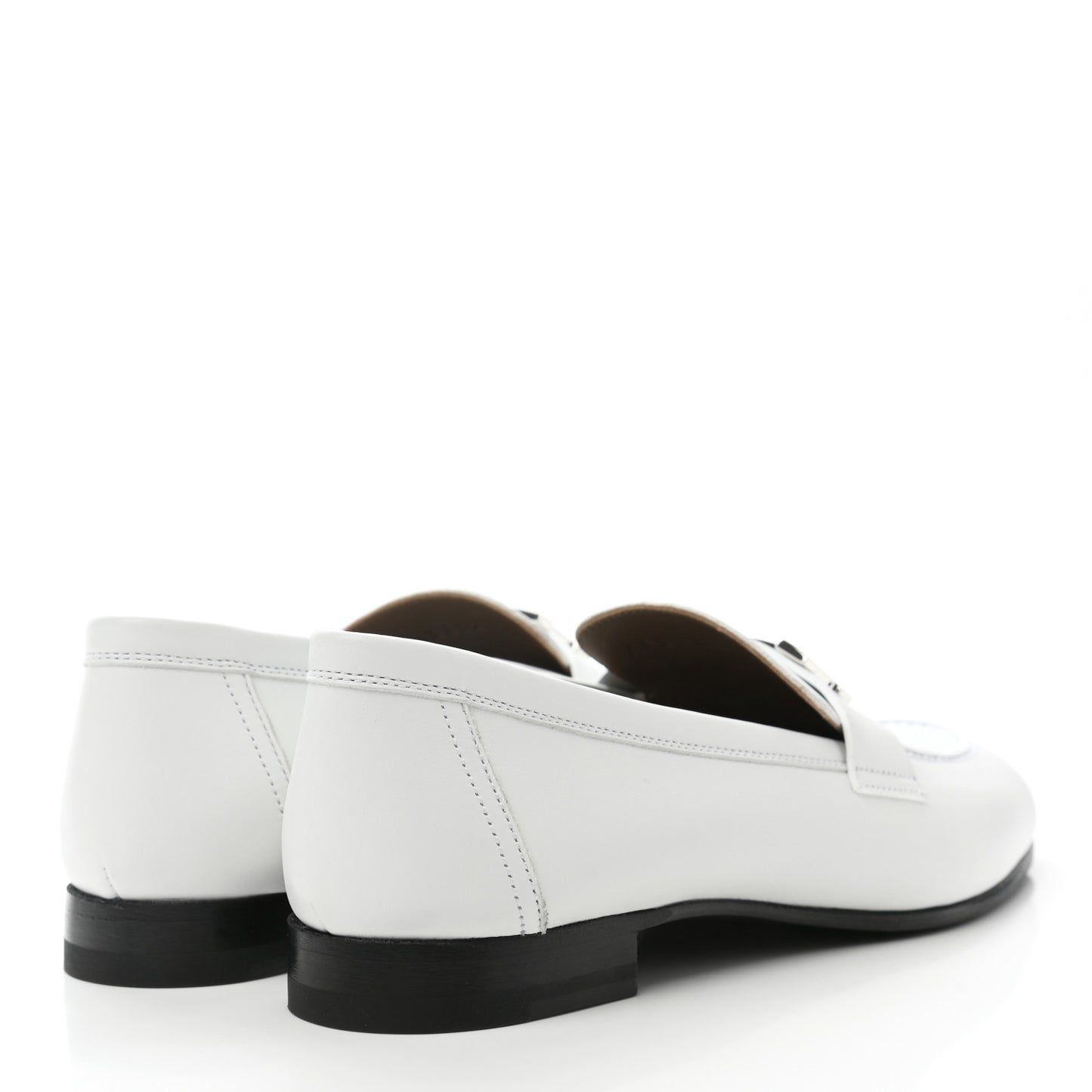 Calfskin Womens Paris Loafers 36.5 White