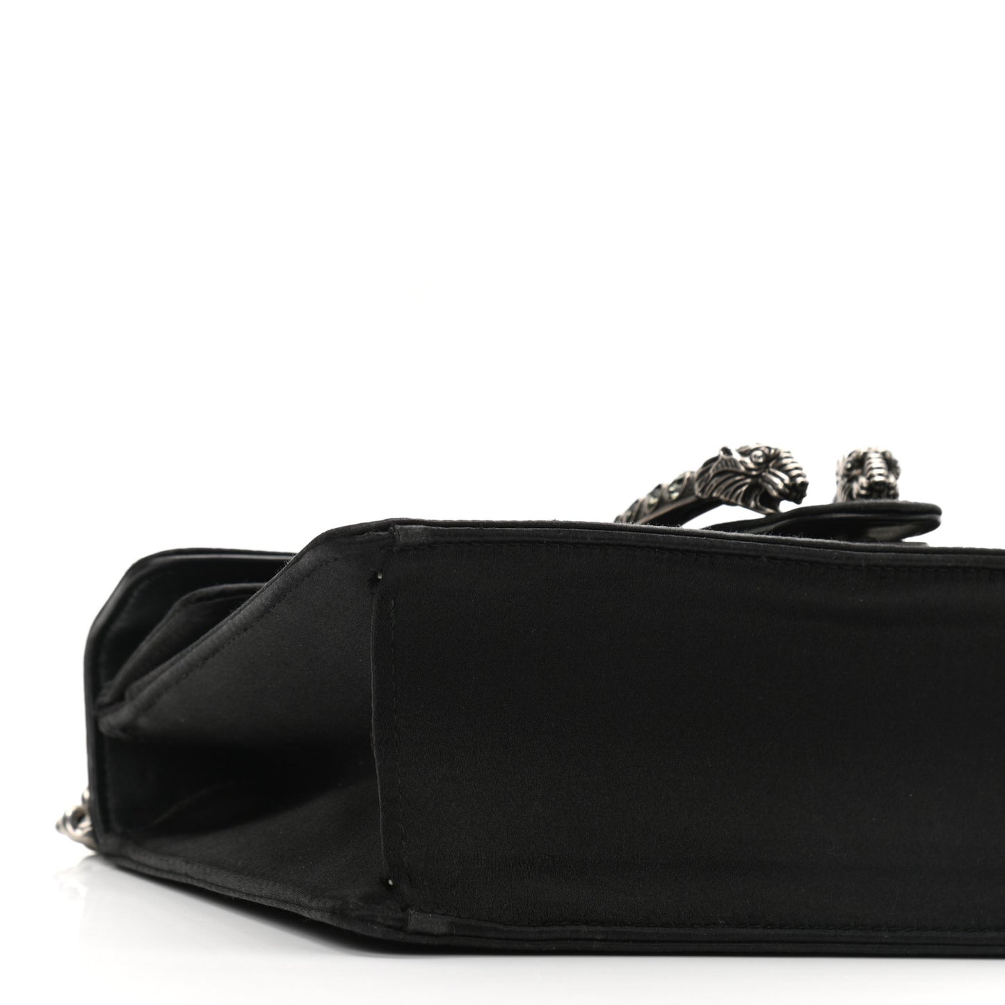 Satin Silk Crystal Small Dionysus Shoulder Bag Black Black Diamond