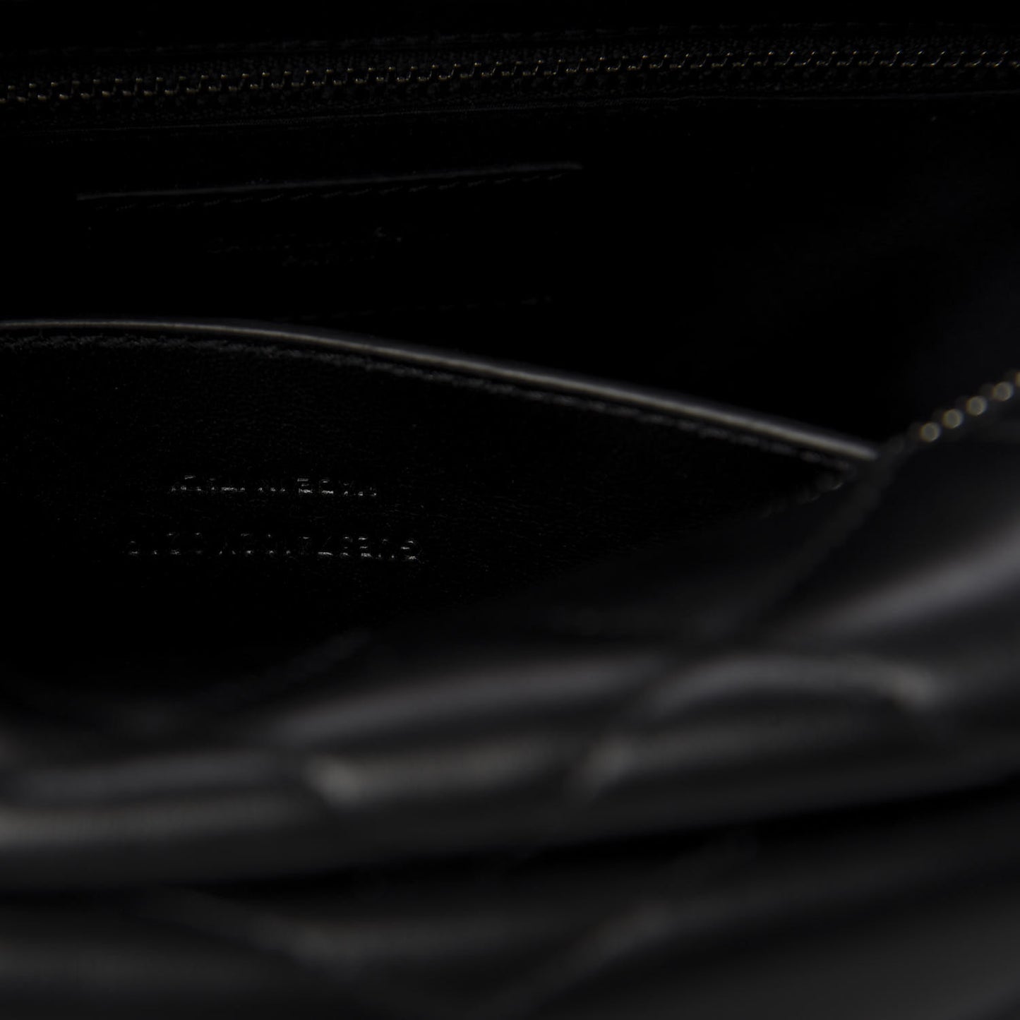 Calfskin Y Quilted Monogram Small Loulou Bowling Bag Black