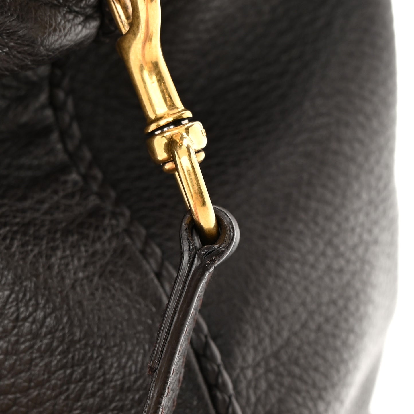 Deerskin Large Hip Bamboo Hobo Dark Cocoa