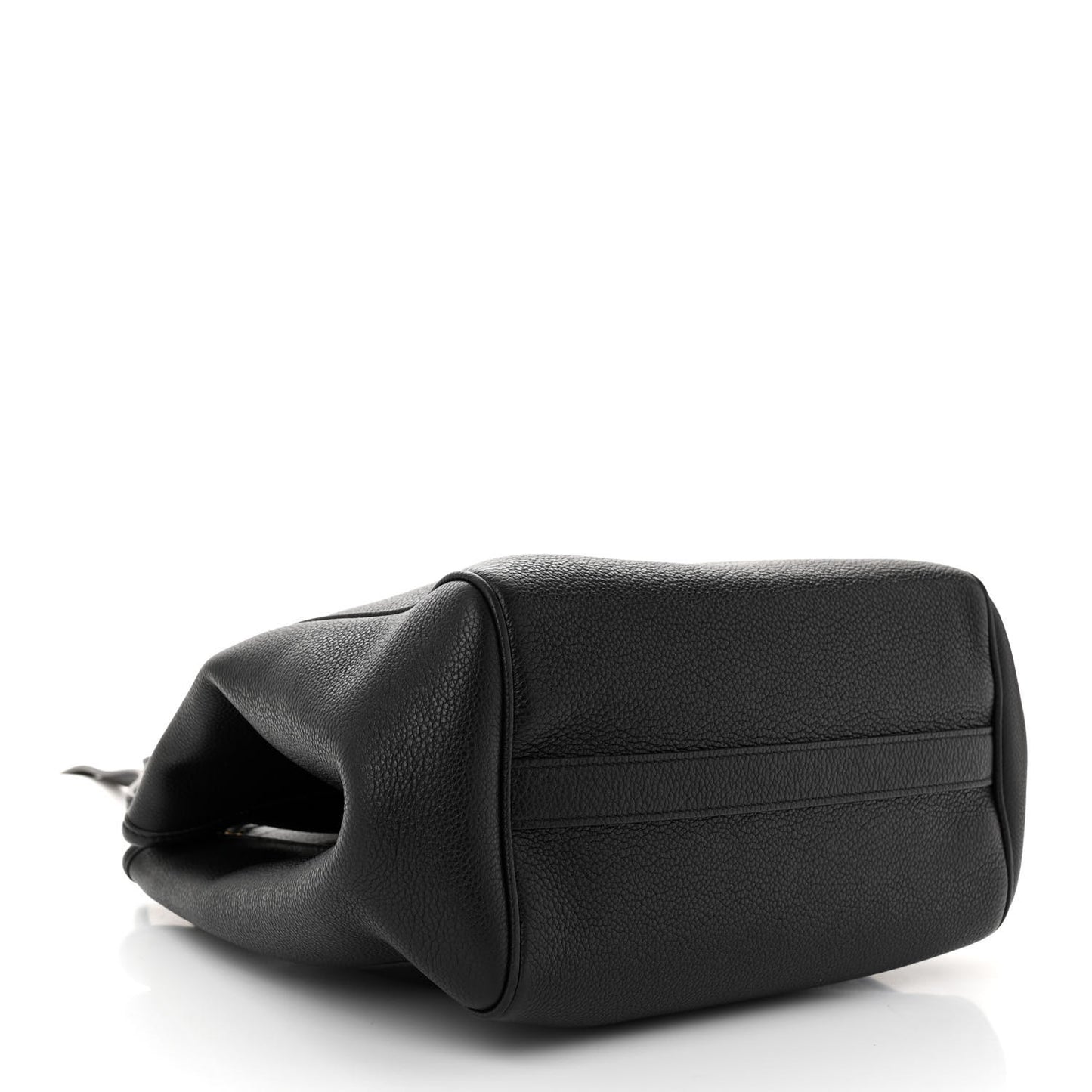 Grained Calfskin Small Folded Cabas Black