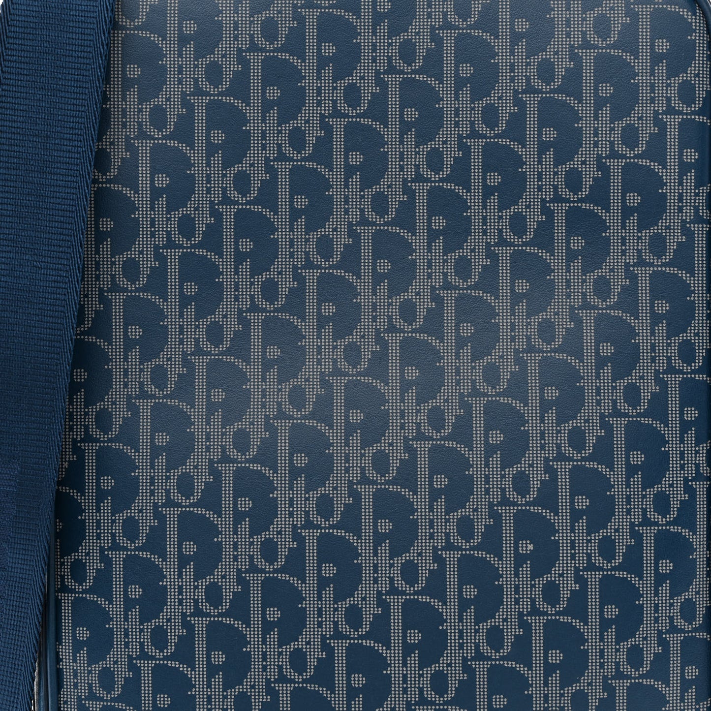 Calfskin Perforated Oblique Galaxy Marsupio World Tour Pelle Sling Navy Blue