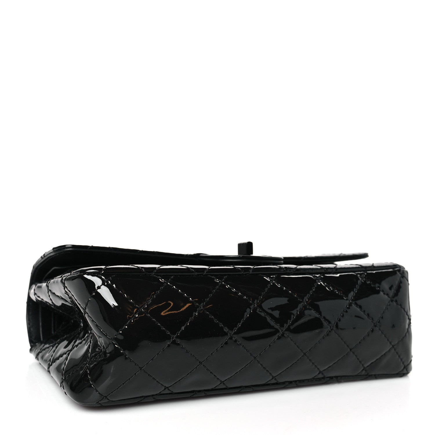 Chanel Patent Calfskin Quilted 2.55 Reissue 225 Flap So Black 3 of 9