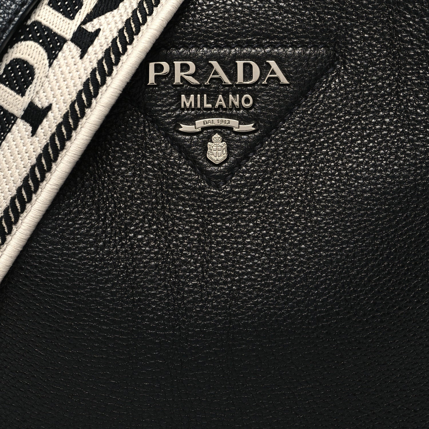 Prada Vitello Daino Soft Mini Hobo Messenger Bag Black 7 of 9