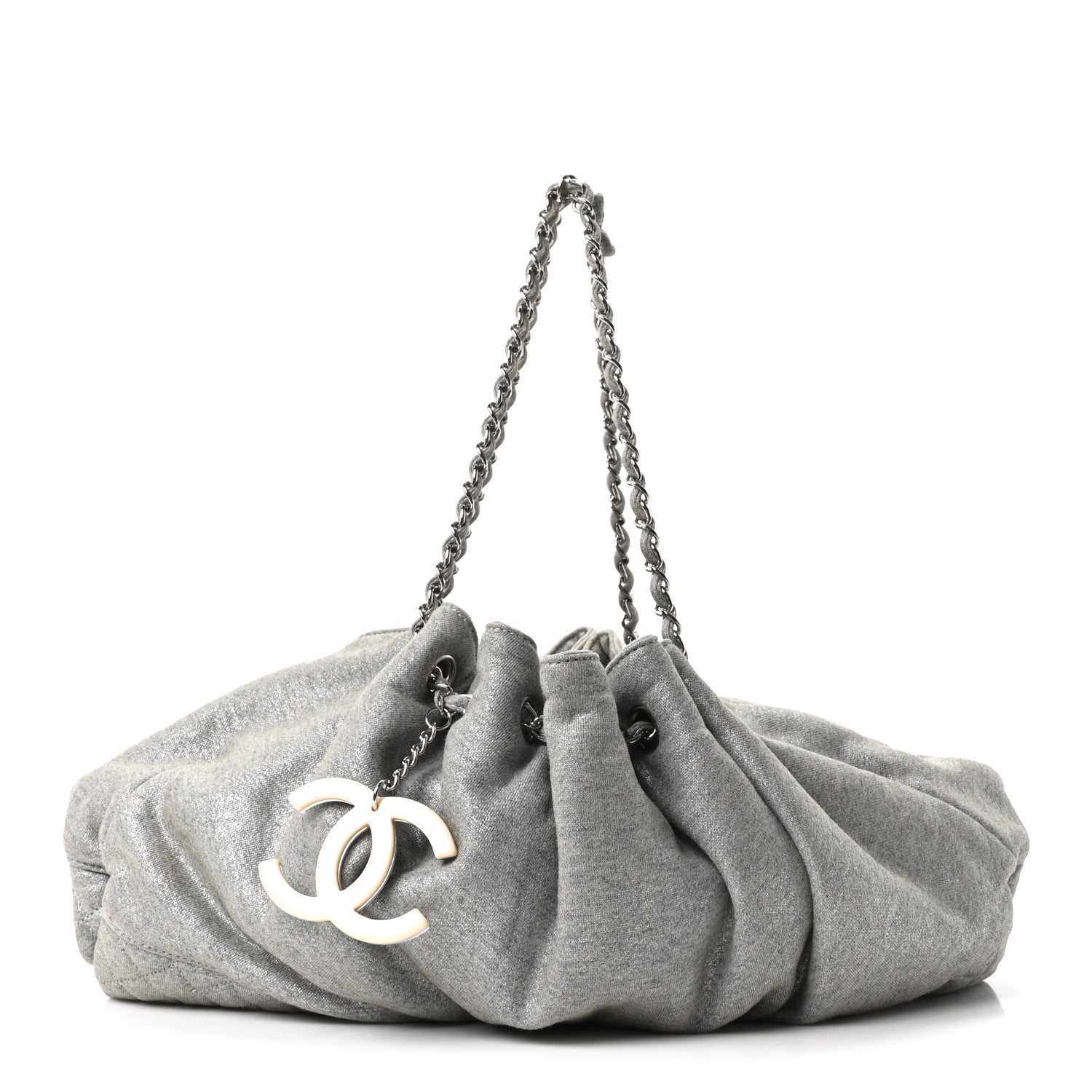 バッグ (RARE) CHANEL Meltose Cabas Chanel Jersey Melrose Cabas Grey 1919683 – FASHIONPHILE