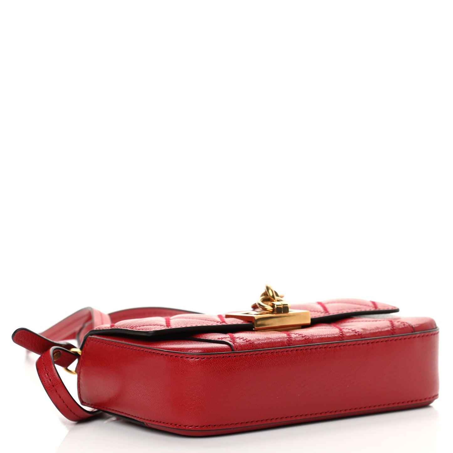 Goatskin Quilted GV3 Mini Pocket Convertible Bag Vermillon