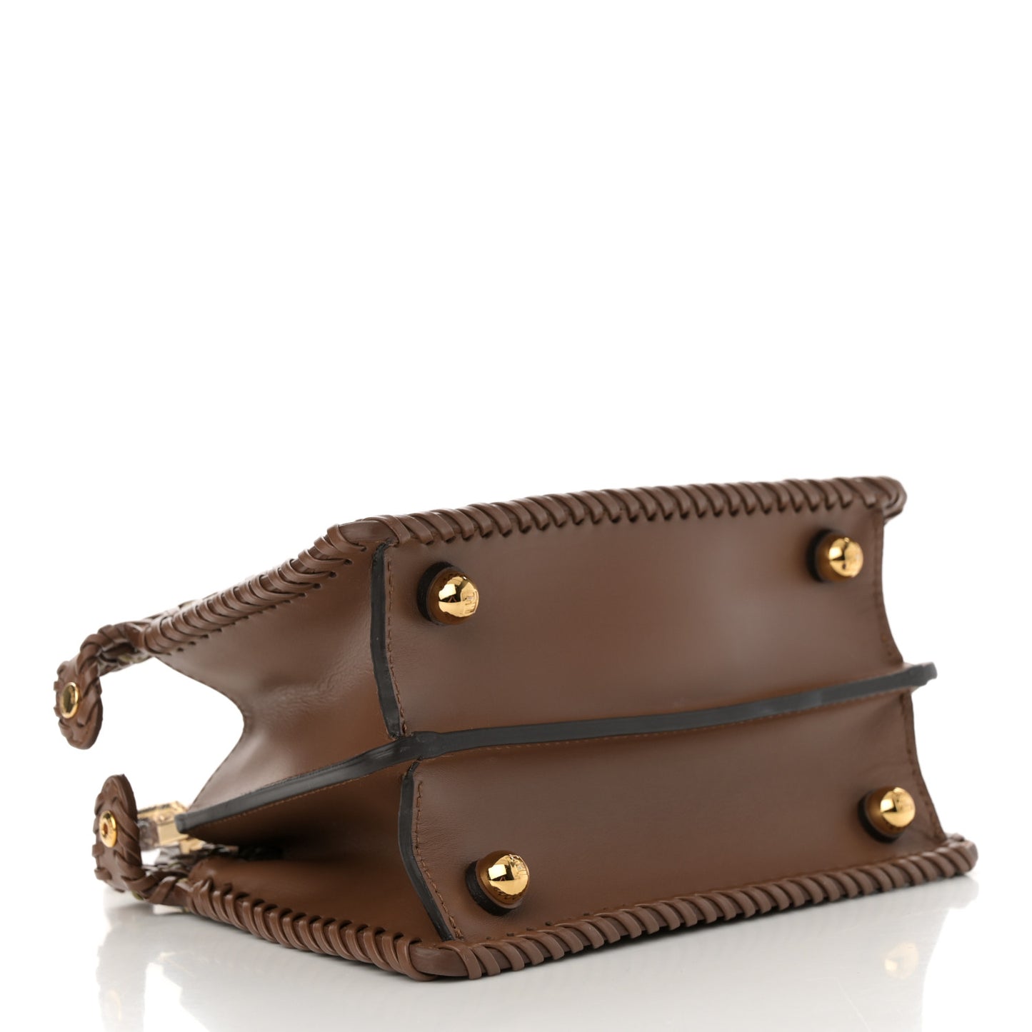 Vitello King Shiny Nappa Intreccio Petite Peekaboo I SEE U Satchel Gianduia