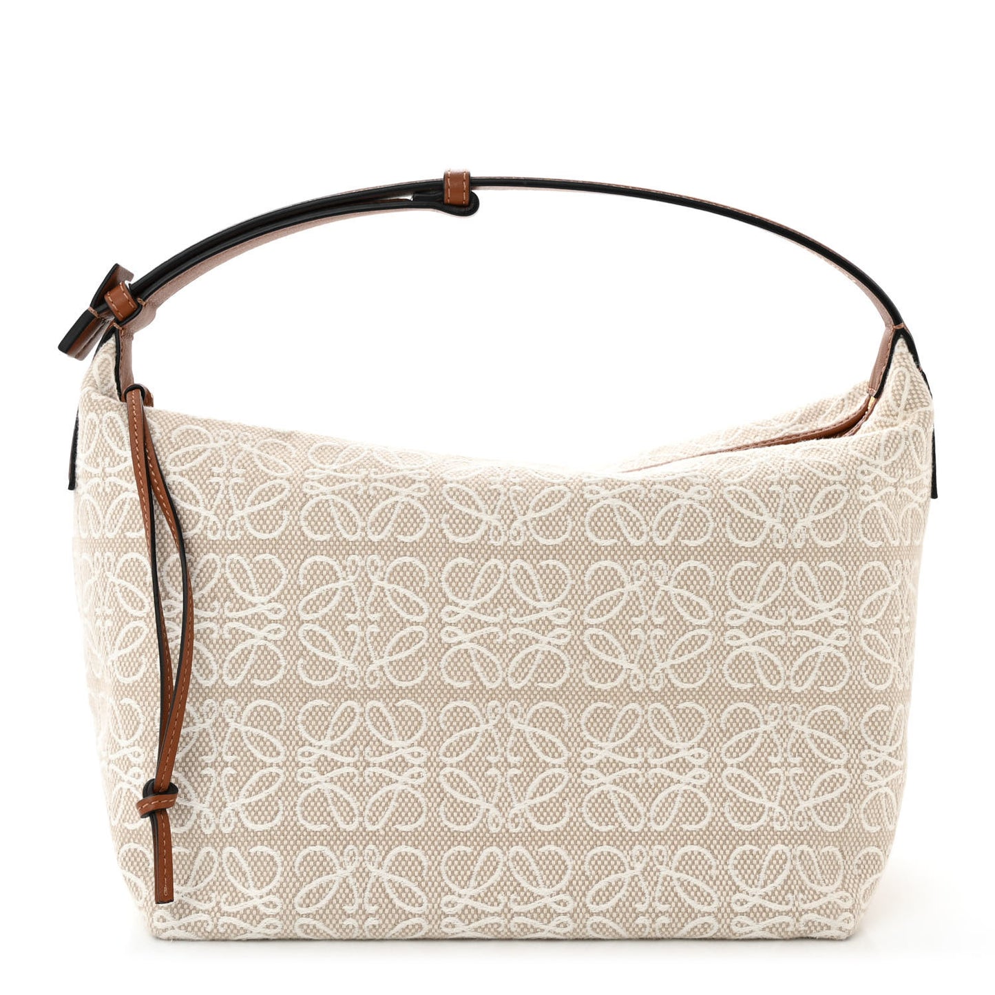 Jacquard Anagram Calfskin Small Cubi Bag Ecru Tan