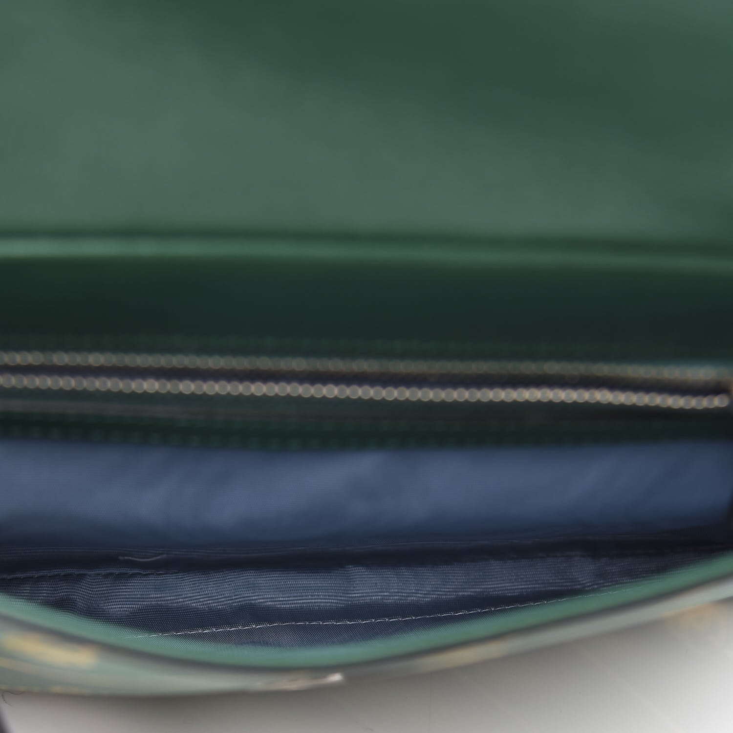 Gucci Calfskin Diagonal GG Medium Thiara Double Envelope Shoulder Bag Emerald Green Black 8 of 13