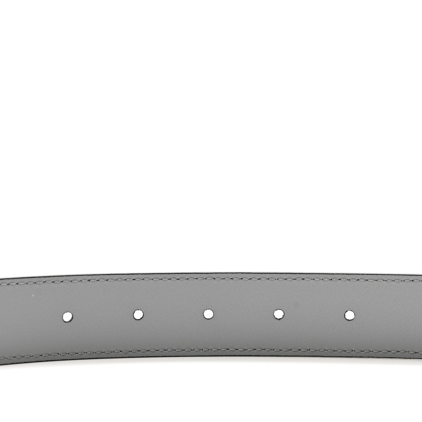 Azalea Calfskin Enamel Monochrome Double G 30mm Belt 85 34 Deep Grey