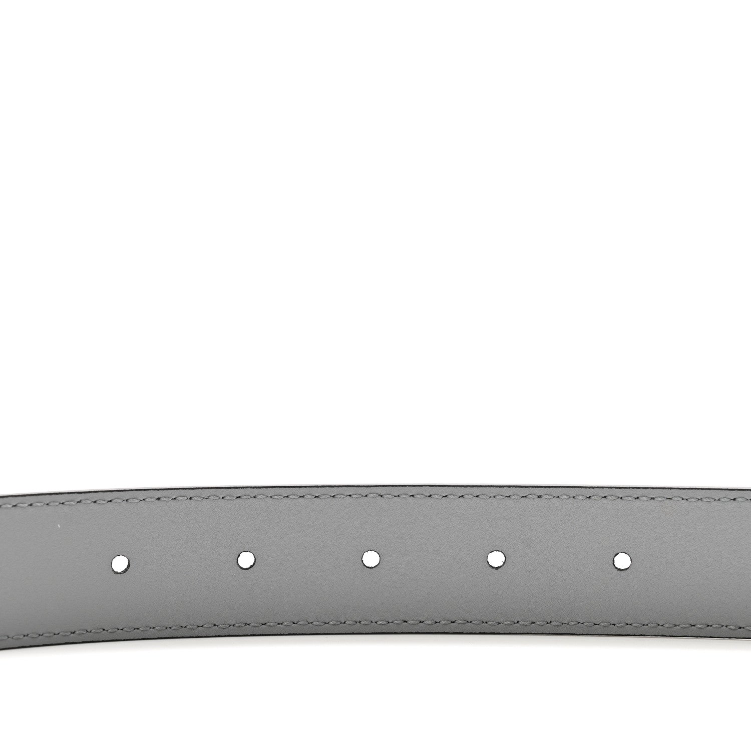 Gucci Azalea Calfskin Enamel Monochrome Double G 30mm Belt 85 34 Deep Grey 4 of 4