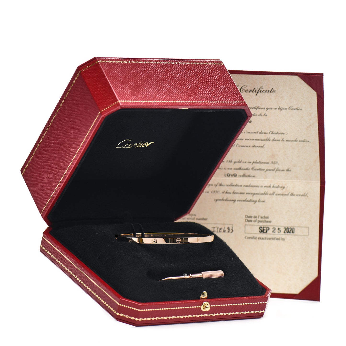 18K Pink Gold Small LOVE Bracelet 19