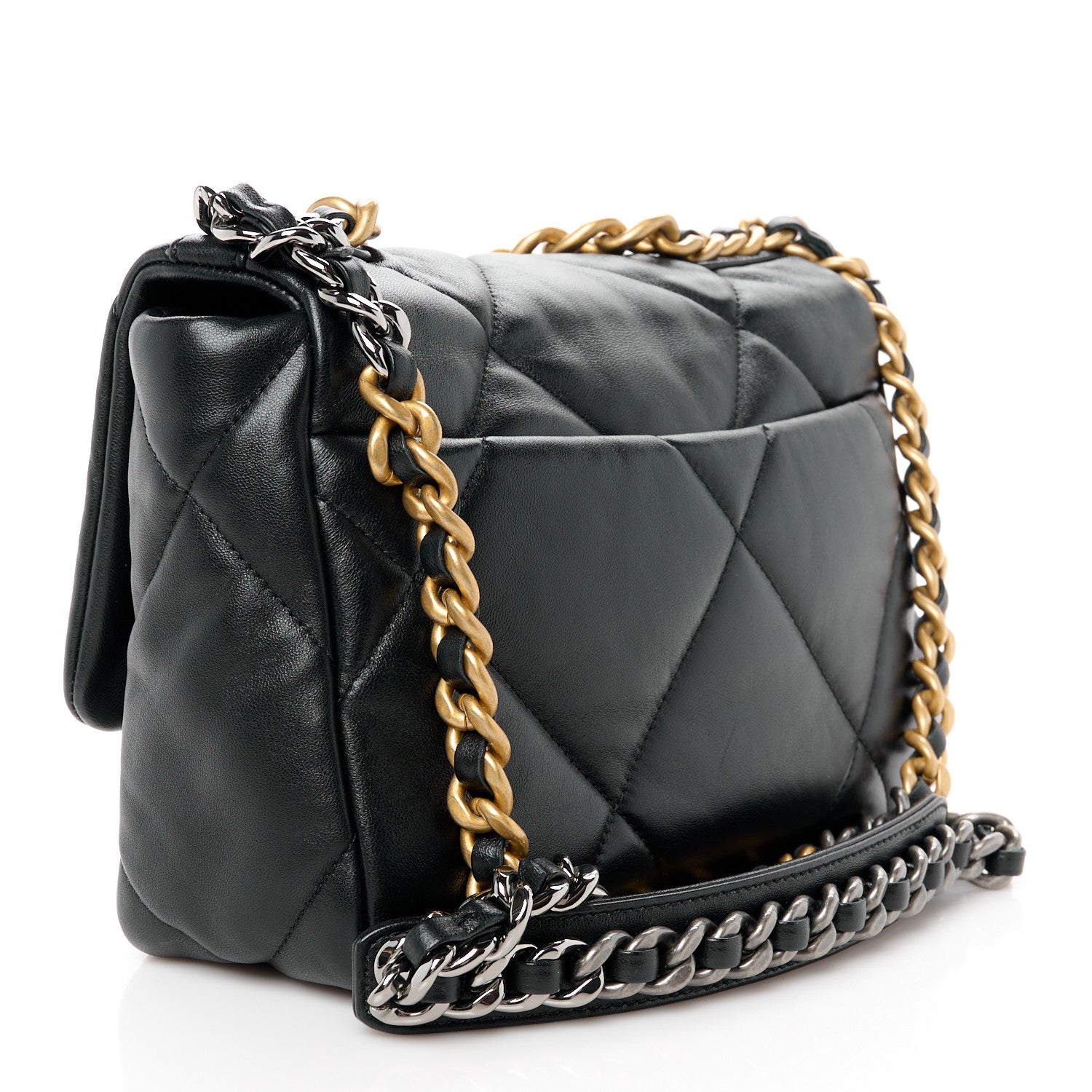 Chanel Lambskin Quilted Medium Chanel 19 Flap Black 3 of 10