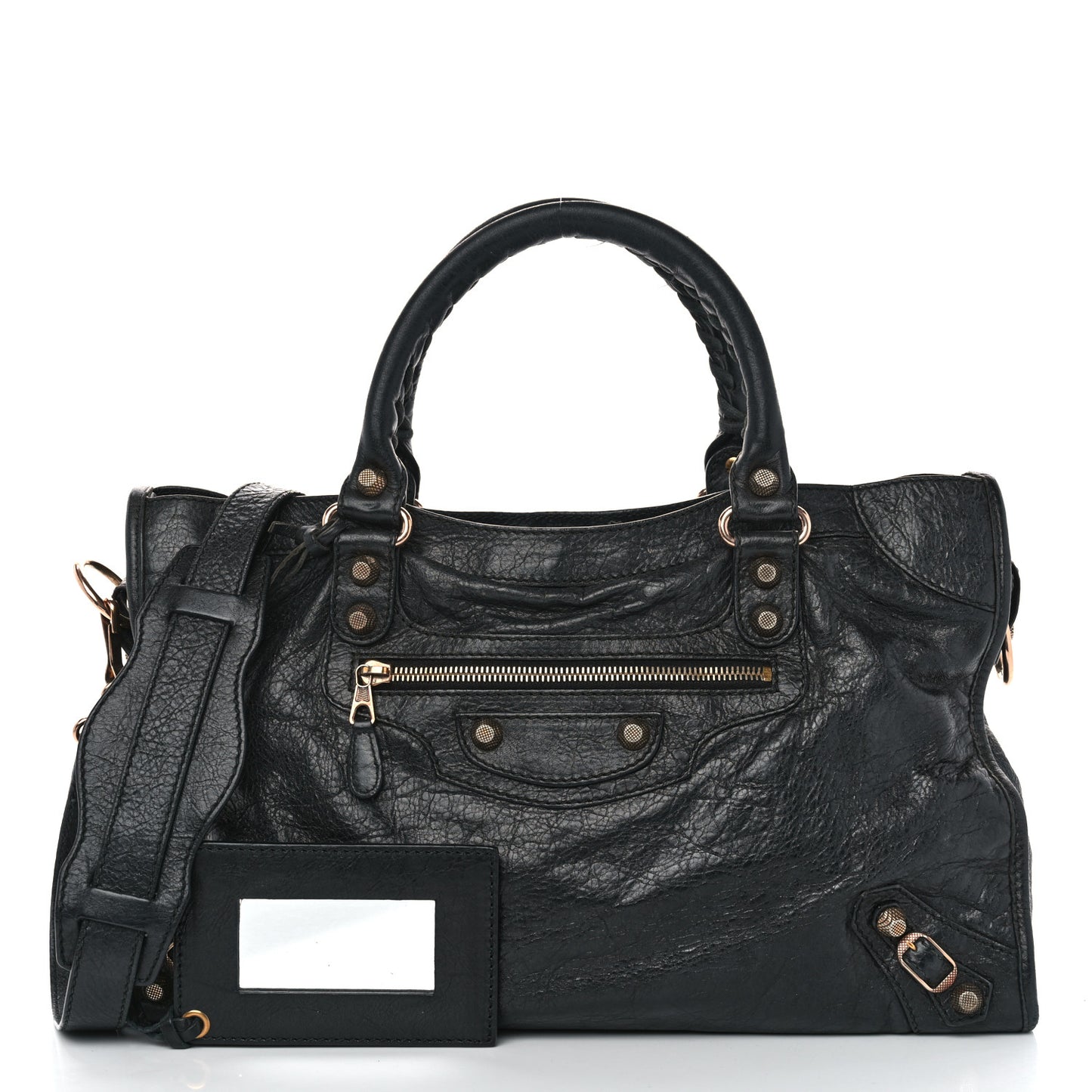 Agneau Giant 12 Rose Gold Hardware City Black