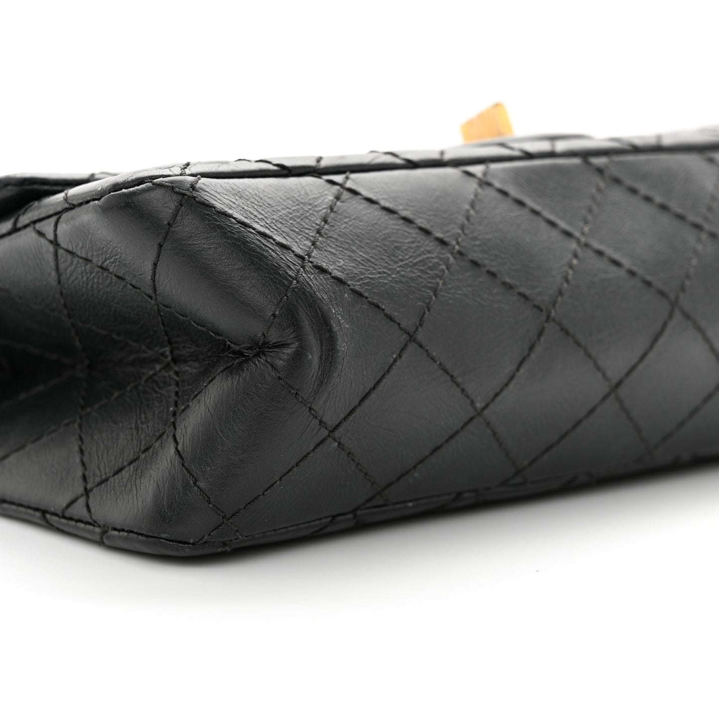Aged Calfskin Quilted 2.55 Reissue 225 Flap Black