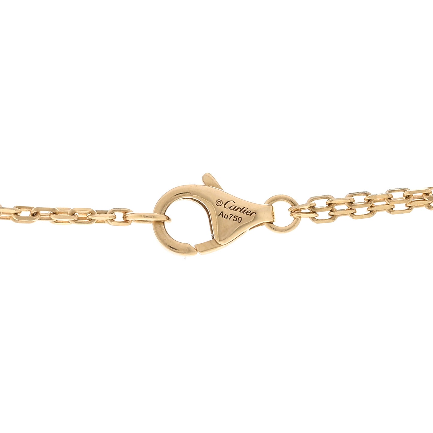 18K Yellow Gold 2 Diamond LOVE Necklace