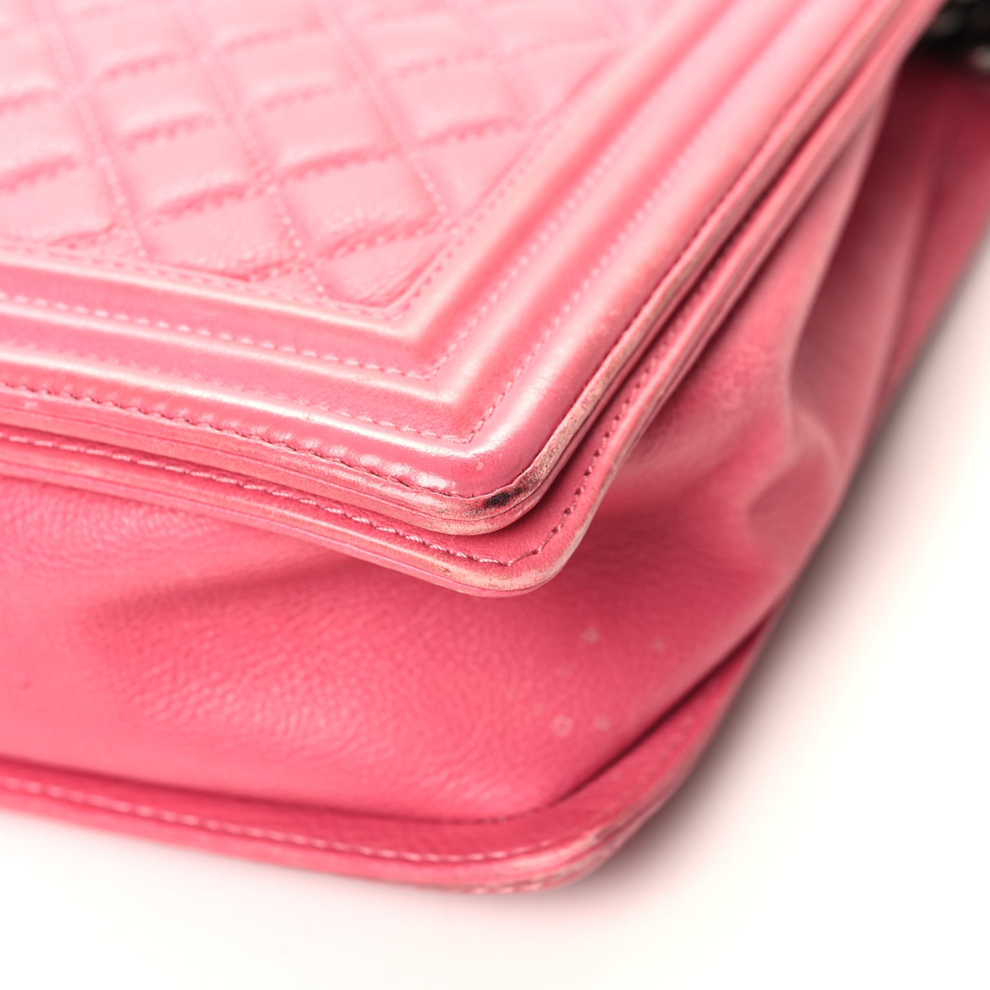 Calfskin Quilted Large Boy Flap Pink