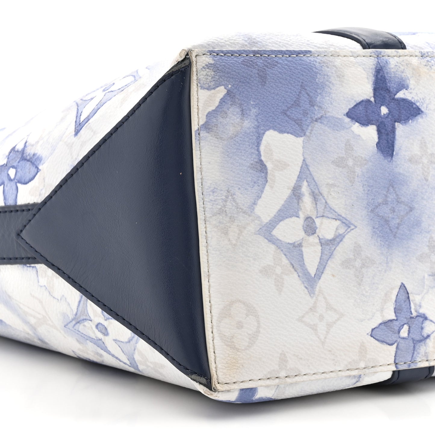 Monogram Watercolor New Tote PM Blue