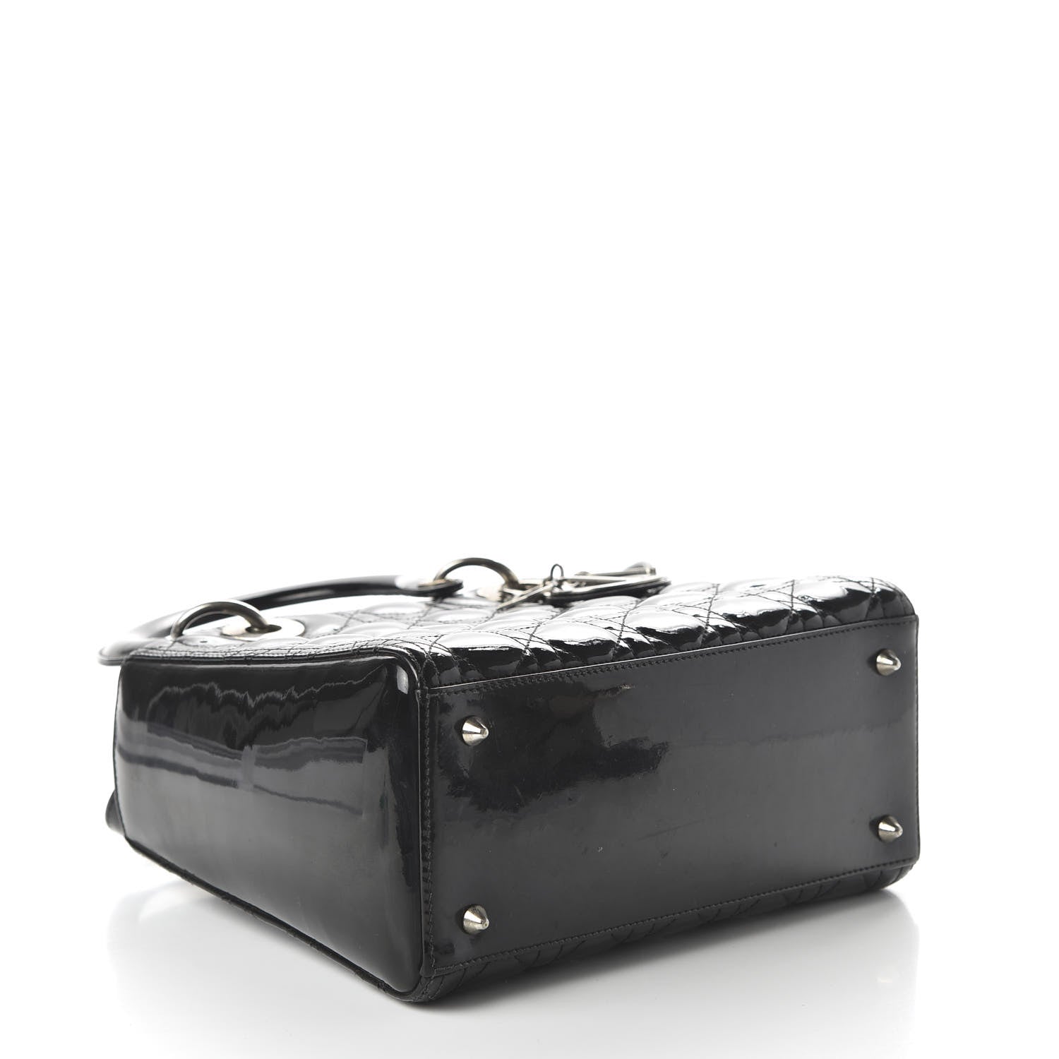 Christian Dior Patent Cannage Medium Lady Dior Black 5 of 11