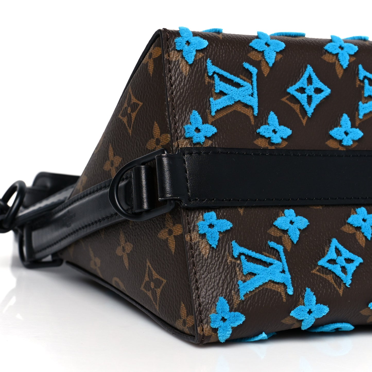 Monogram Tuffetage Triangle Messenger Turquoise