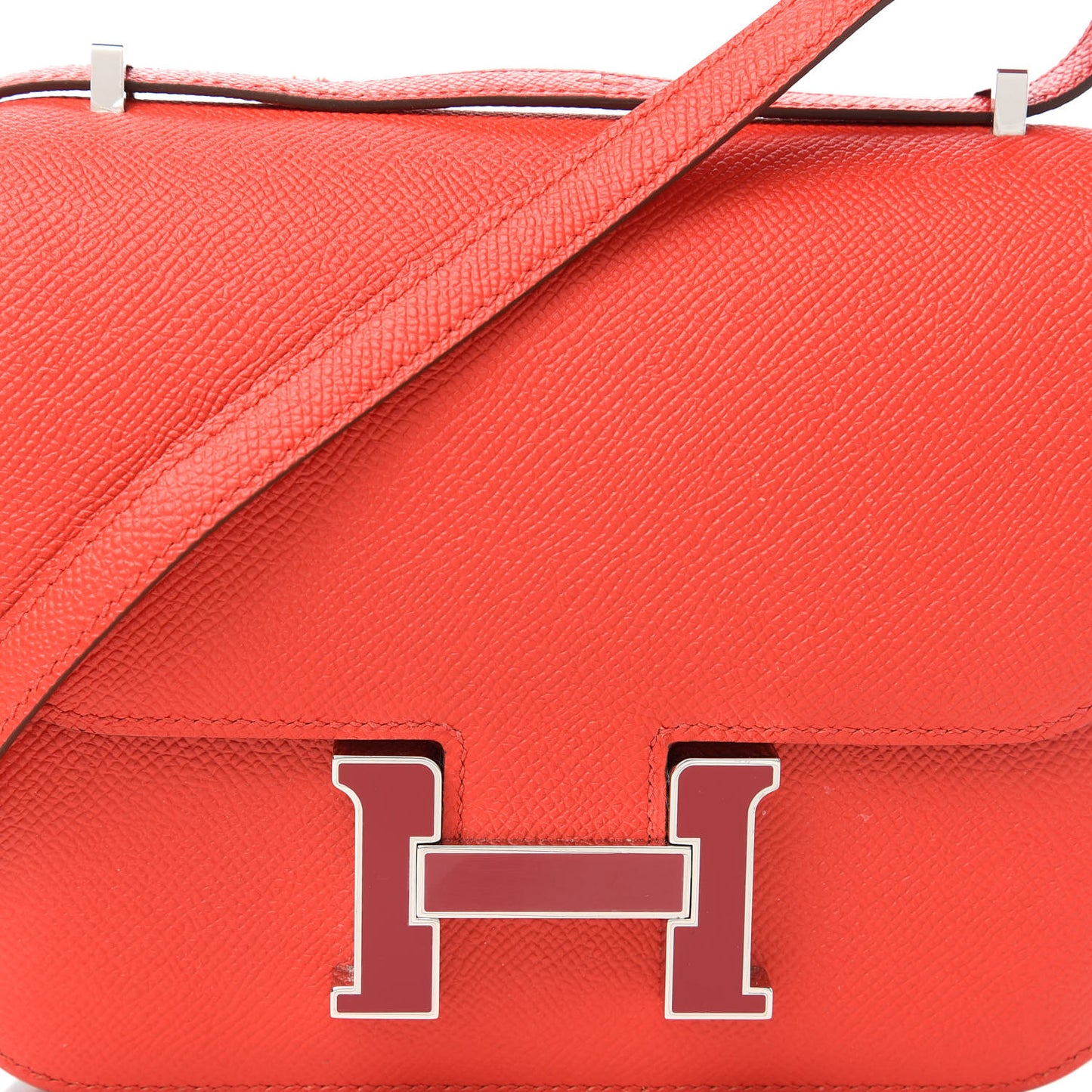 Epsom Enamel Constance 18 Capucine Sanguine