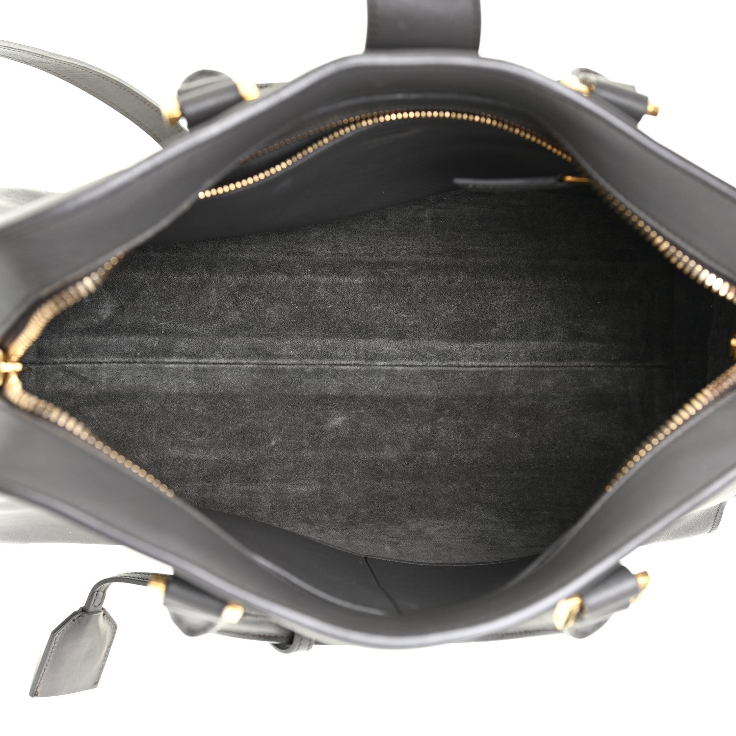 Saint Laurent Calfskin Small Monogram Cabas Grey 5 of 21