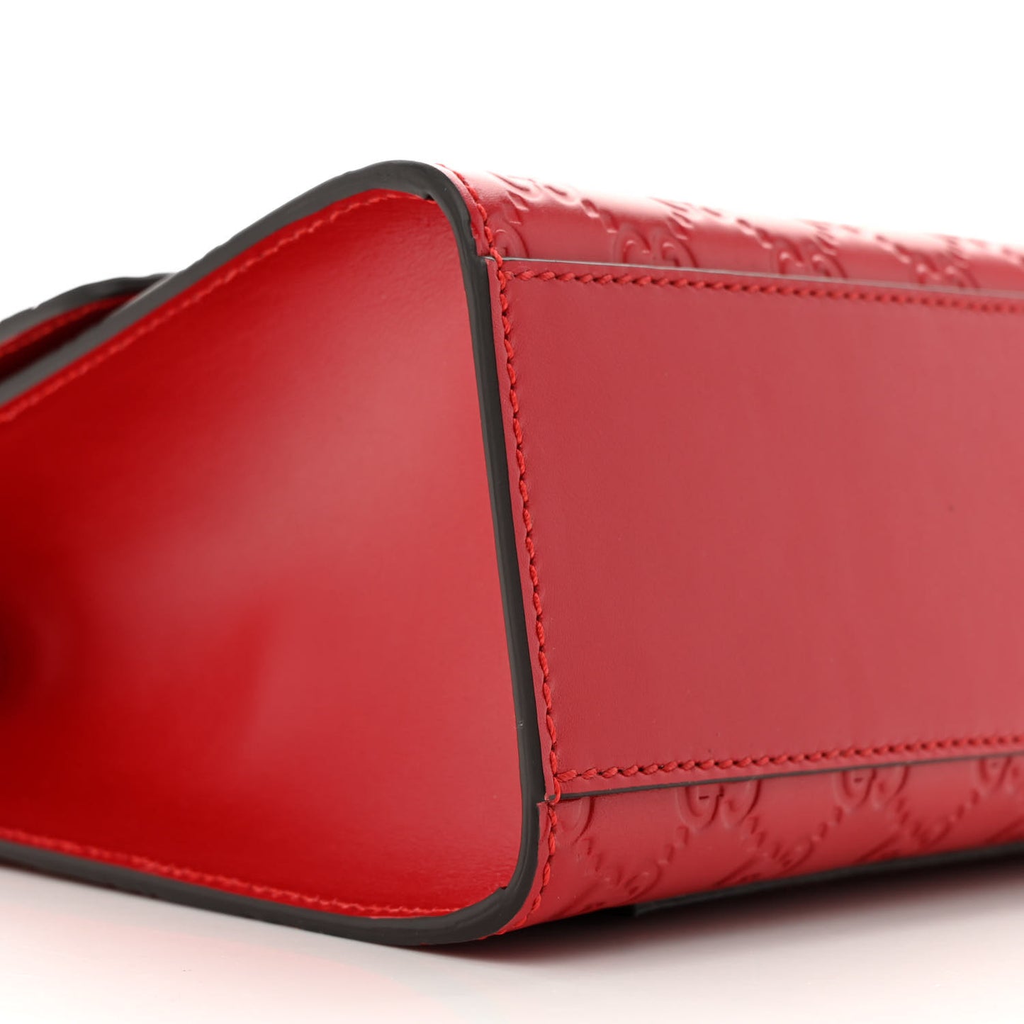 Guccissima Medium Padlock Shoulder Bag Hibiscus Red