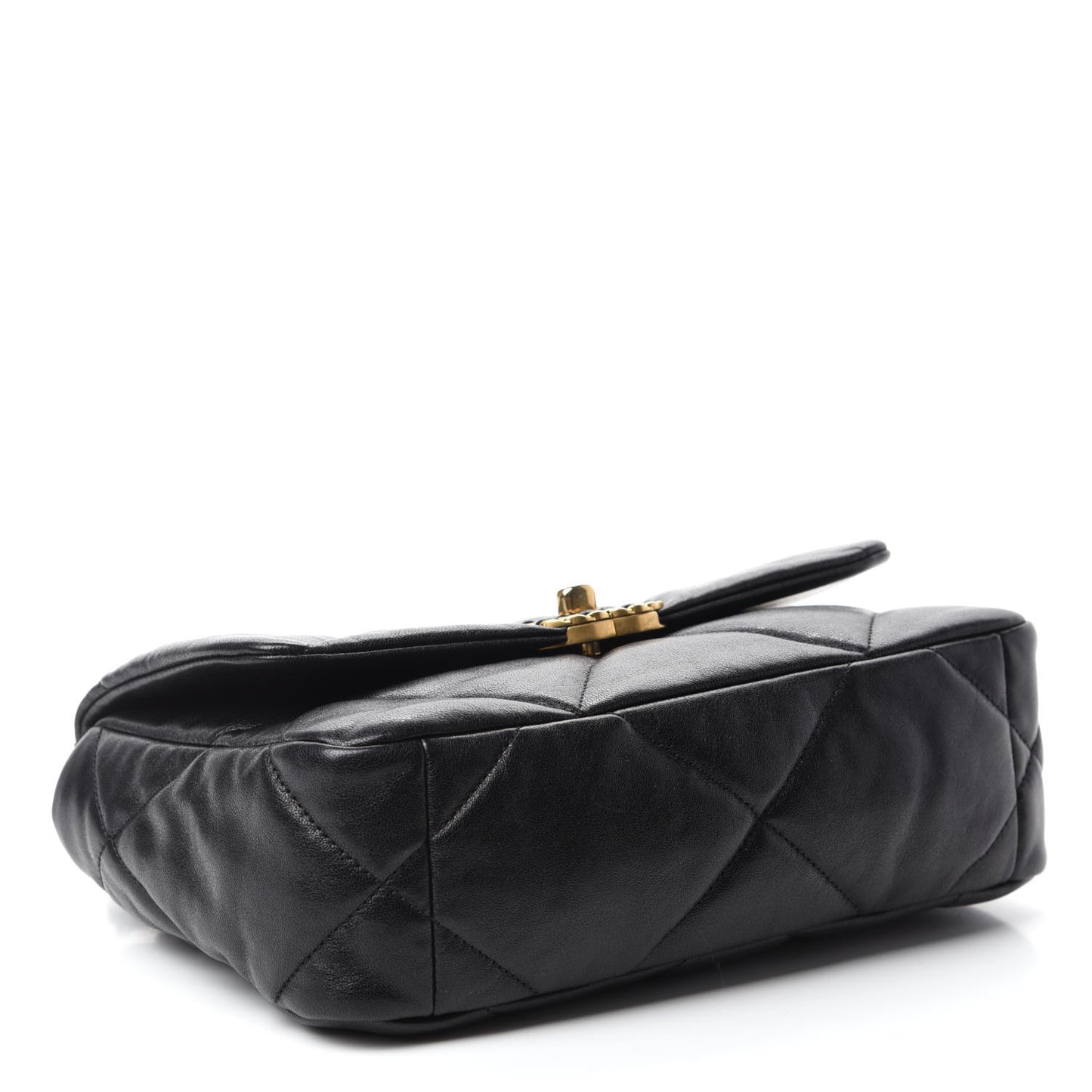 Goatskin Quilted Medium Chanel 19 Flap Black