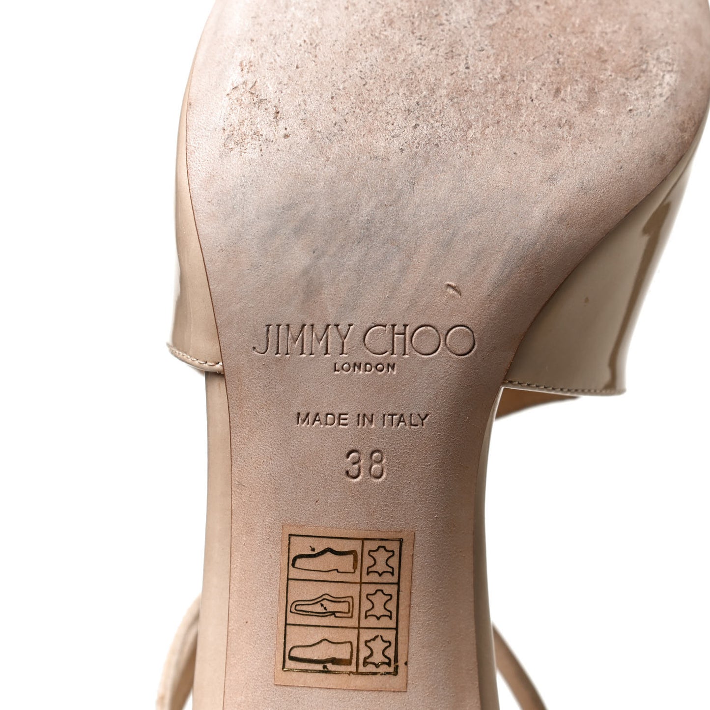 Patent Calfskin Lang Sandals 38 Sand