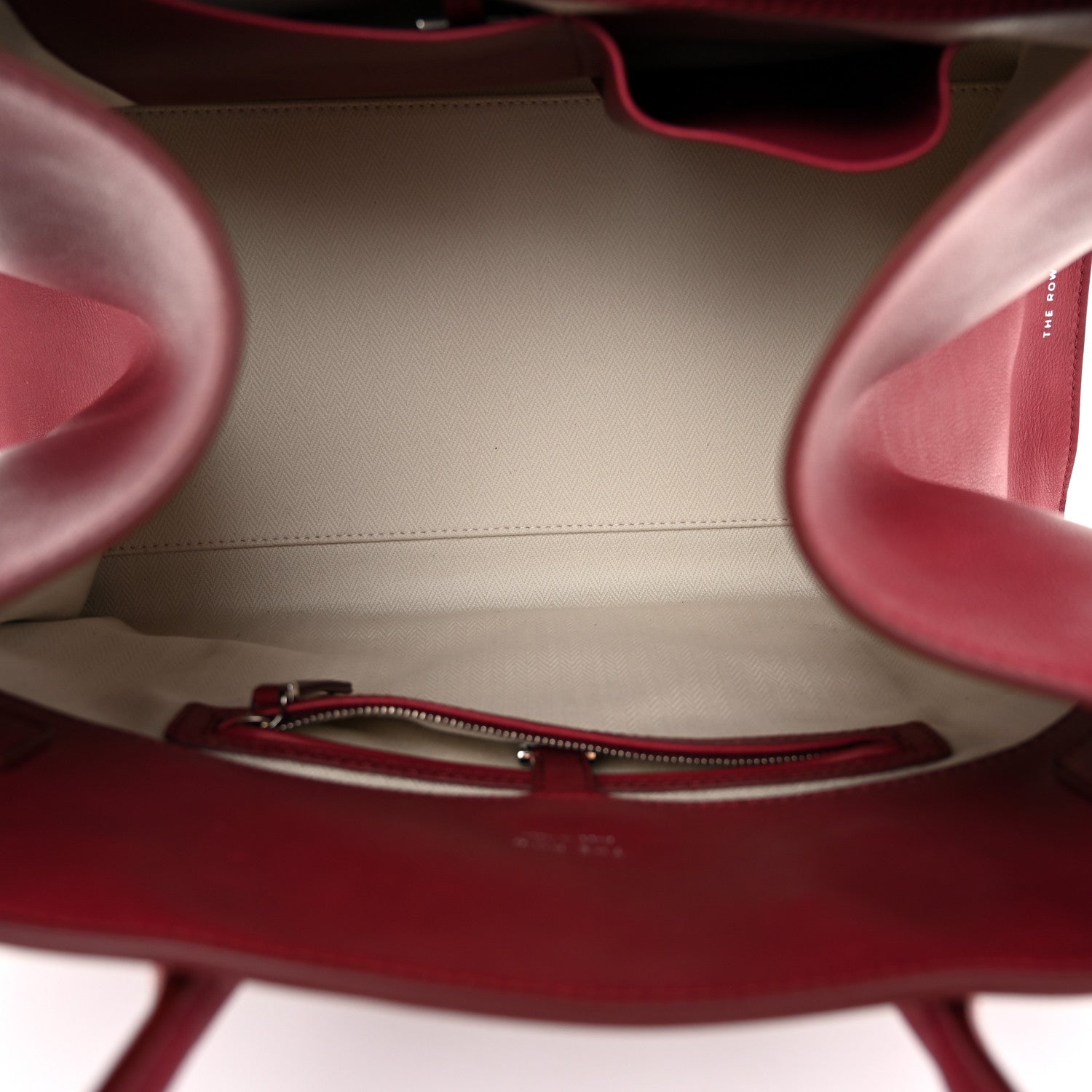 The Row Polished Saddle Calfskin Soft Margaux 15 Amaranto 5 of 9