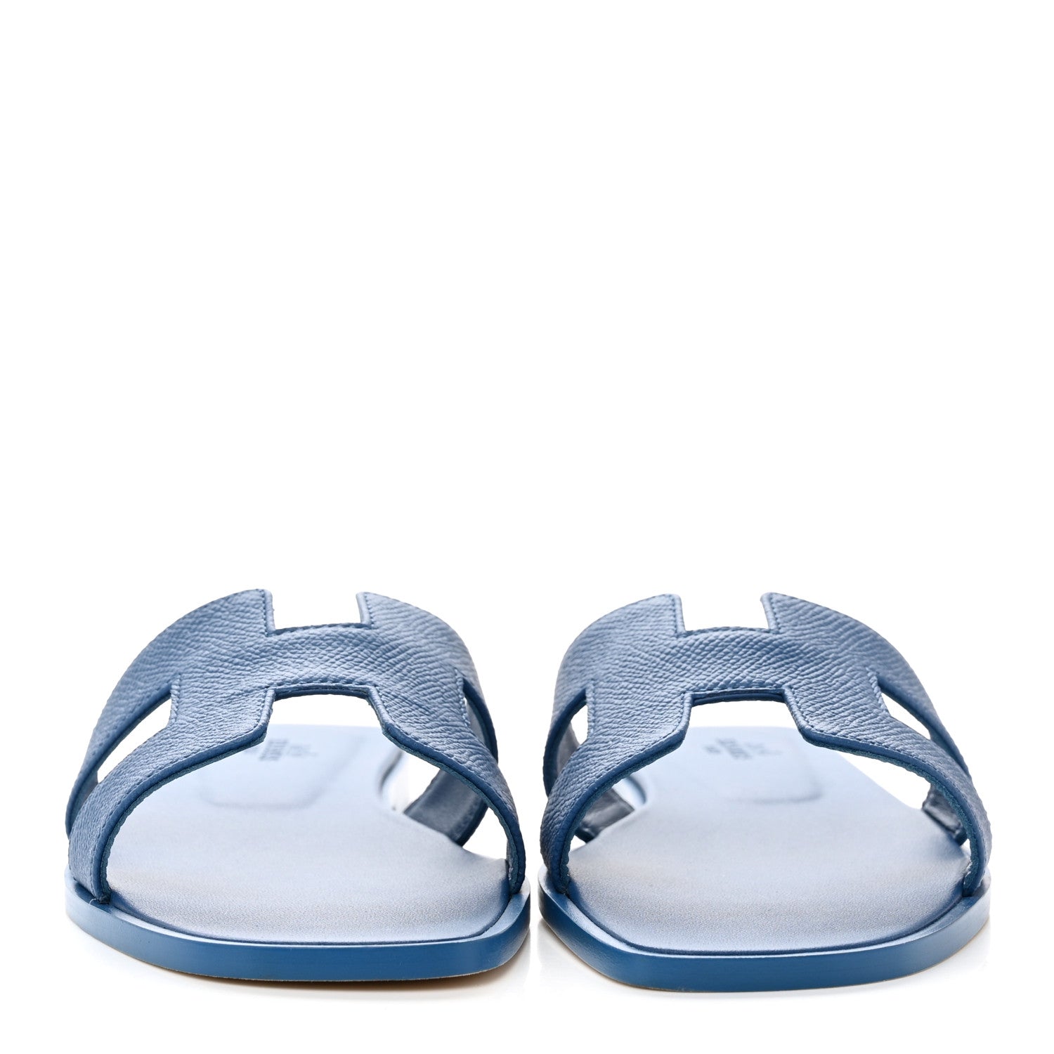 Hermes Epsom Oran Sandals 38.5 Bleu Bleuet 2 of 9