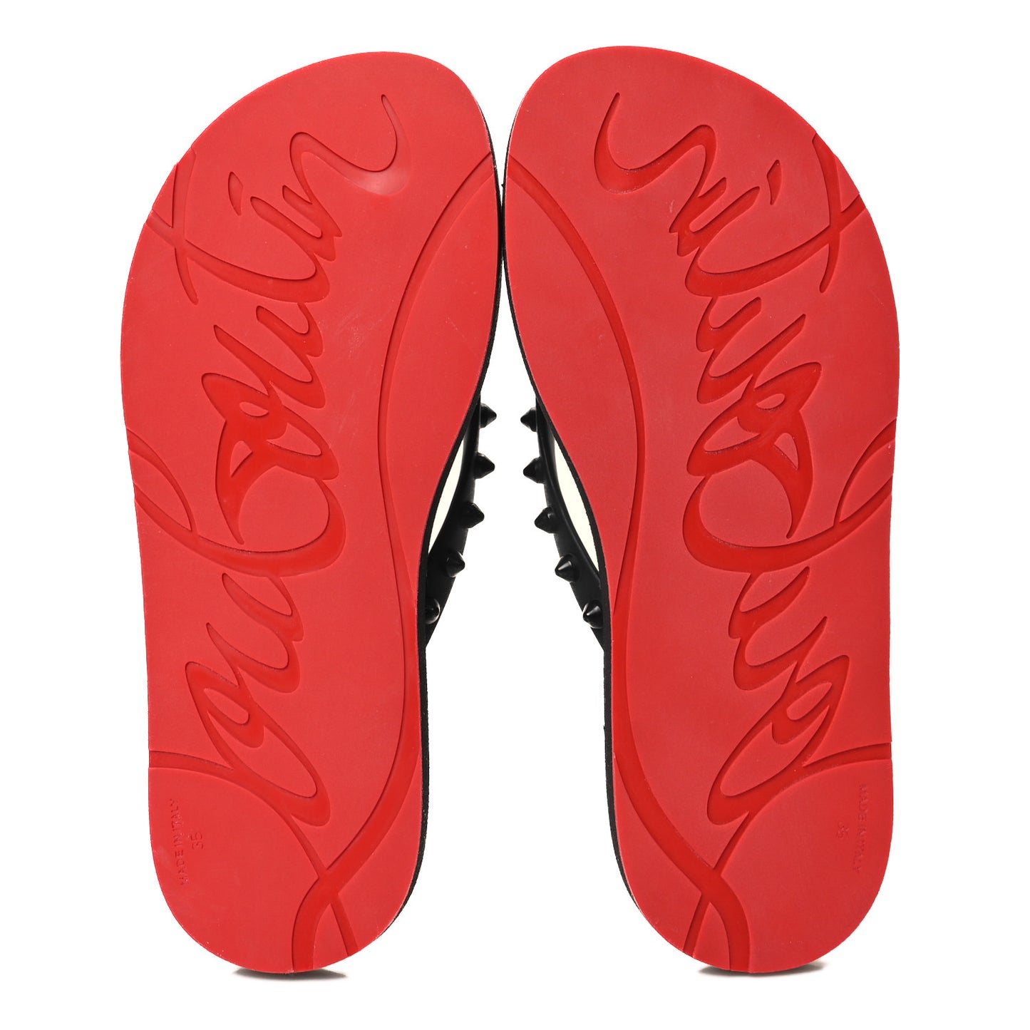 Rubber Spike Loubi Donna Flip Flop 35 Black