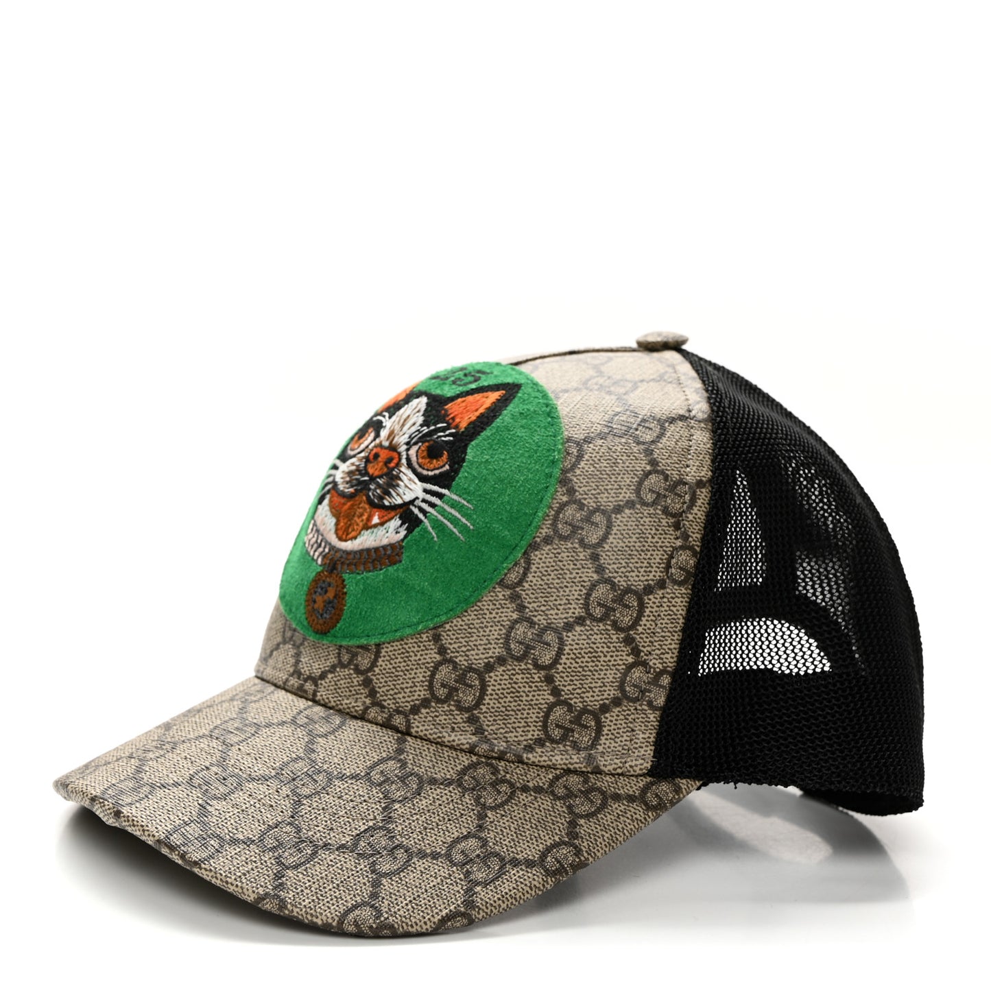 GG Supreme Monogram Bosco Patch Baseball Hat 57 Beige Green