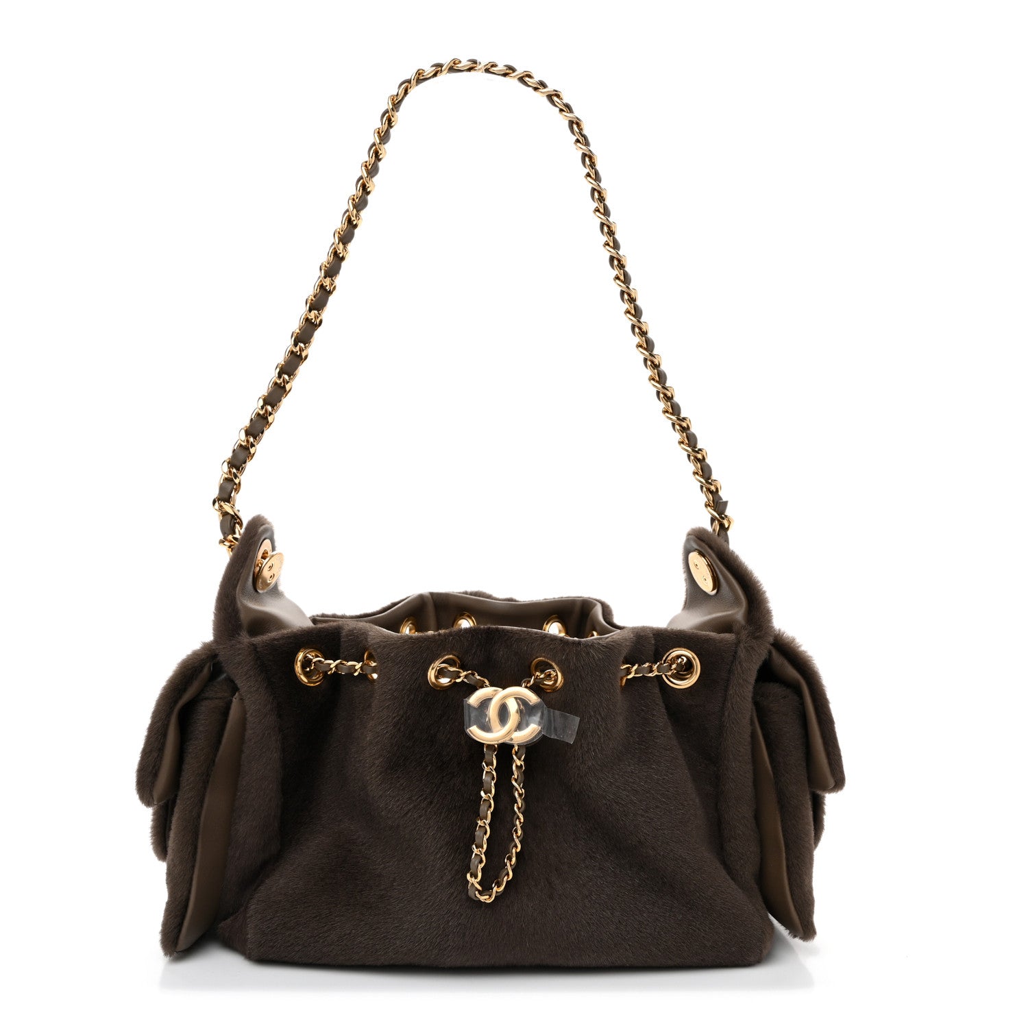 Chanel Pony Hair Mini Chanel 25 Handbag Dark Khaki 1928268