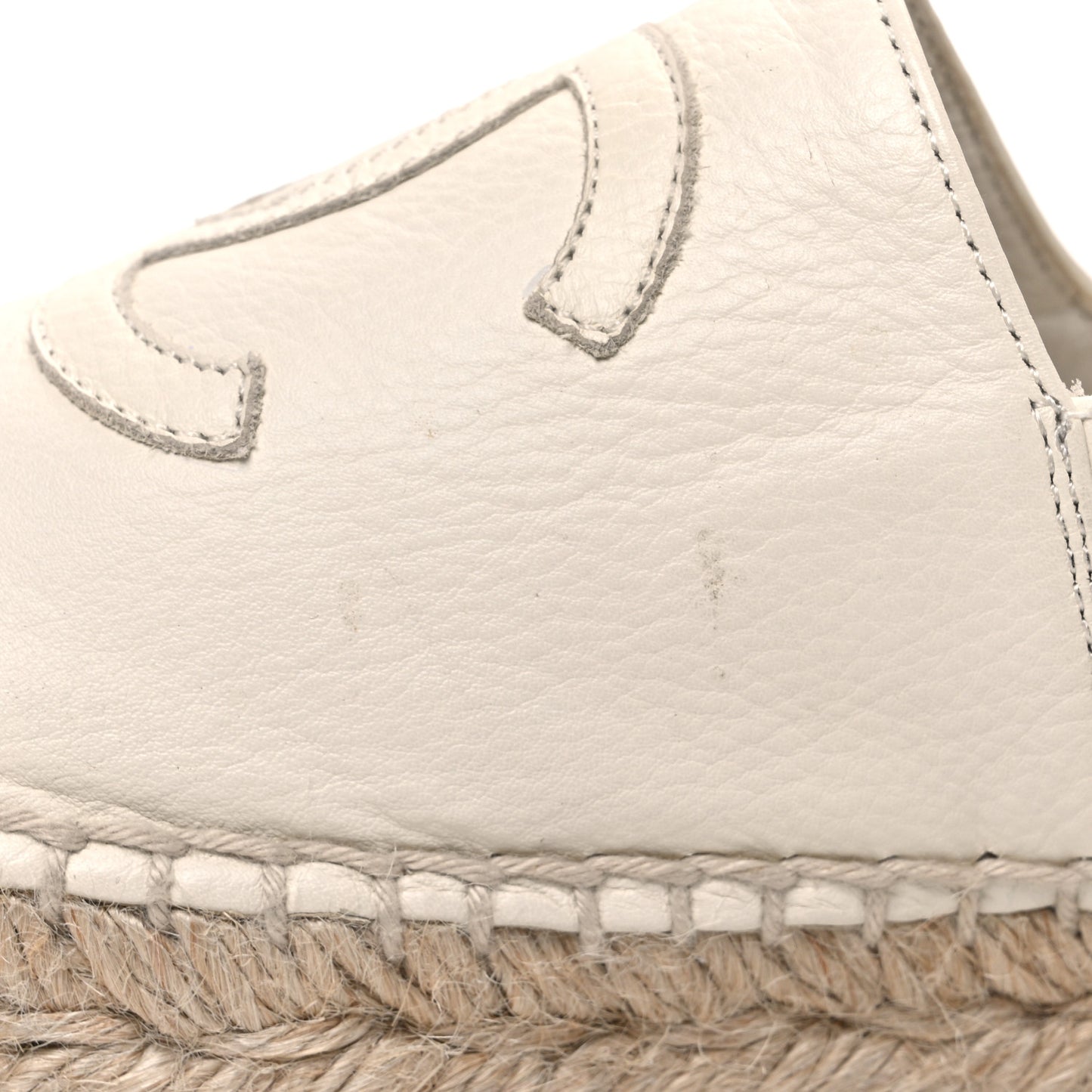 Lambskin CC Espadrilles 37 White