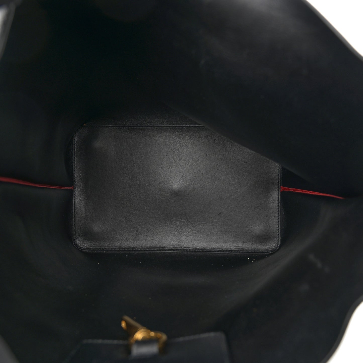 Grainy Calfskin Escape Hobo Bag Black