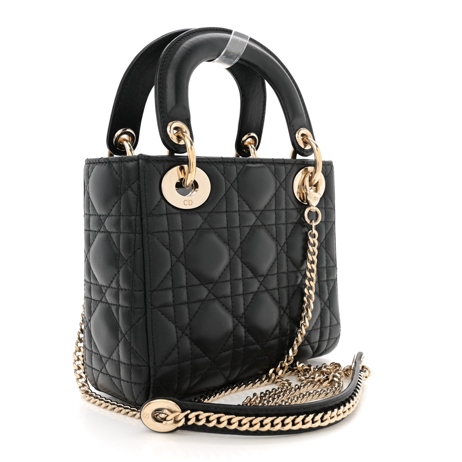 Christian Dior Lambskin Cannage Mini Lady Dior Black 3 of 10